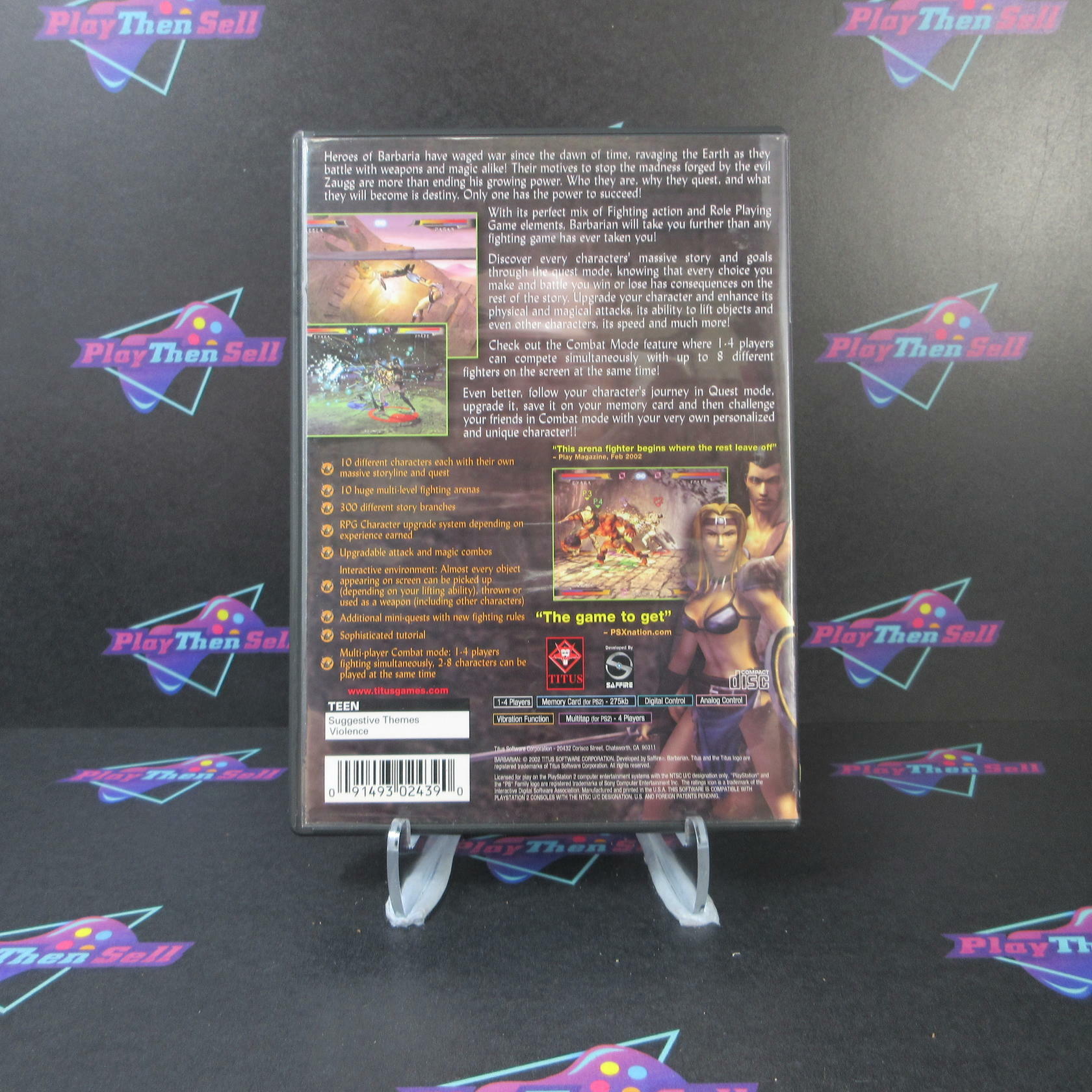 Barbarian PS2 PlayStation 2 + Reg Card - Like New