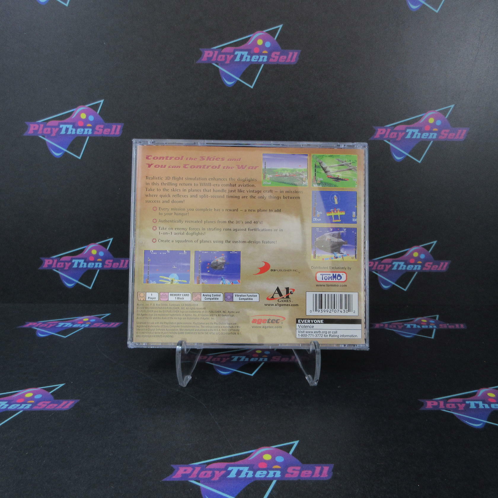 Aces of the Air PS1 PlayStation 1 + Reg Card - Like New