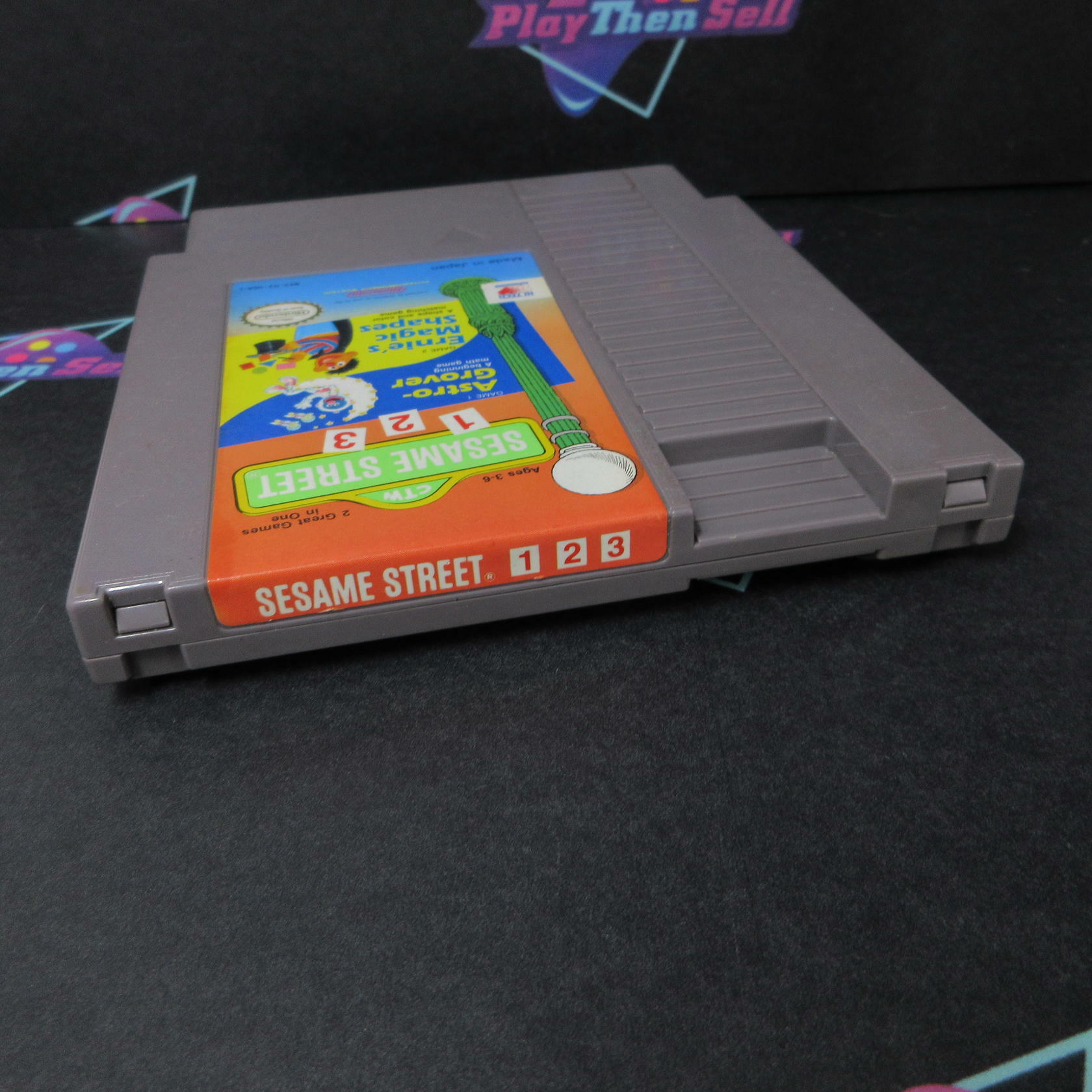 Sesame Street 123 Astro-Grover NES Cart + Manual Authentic / Tested - Very Good