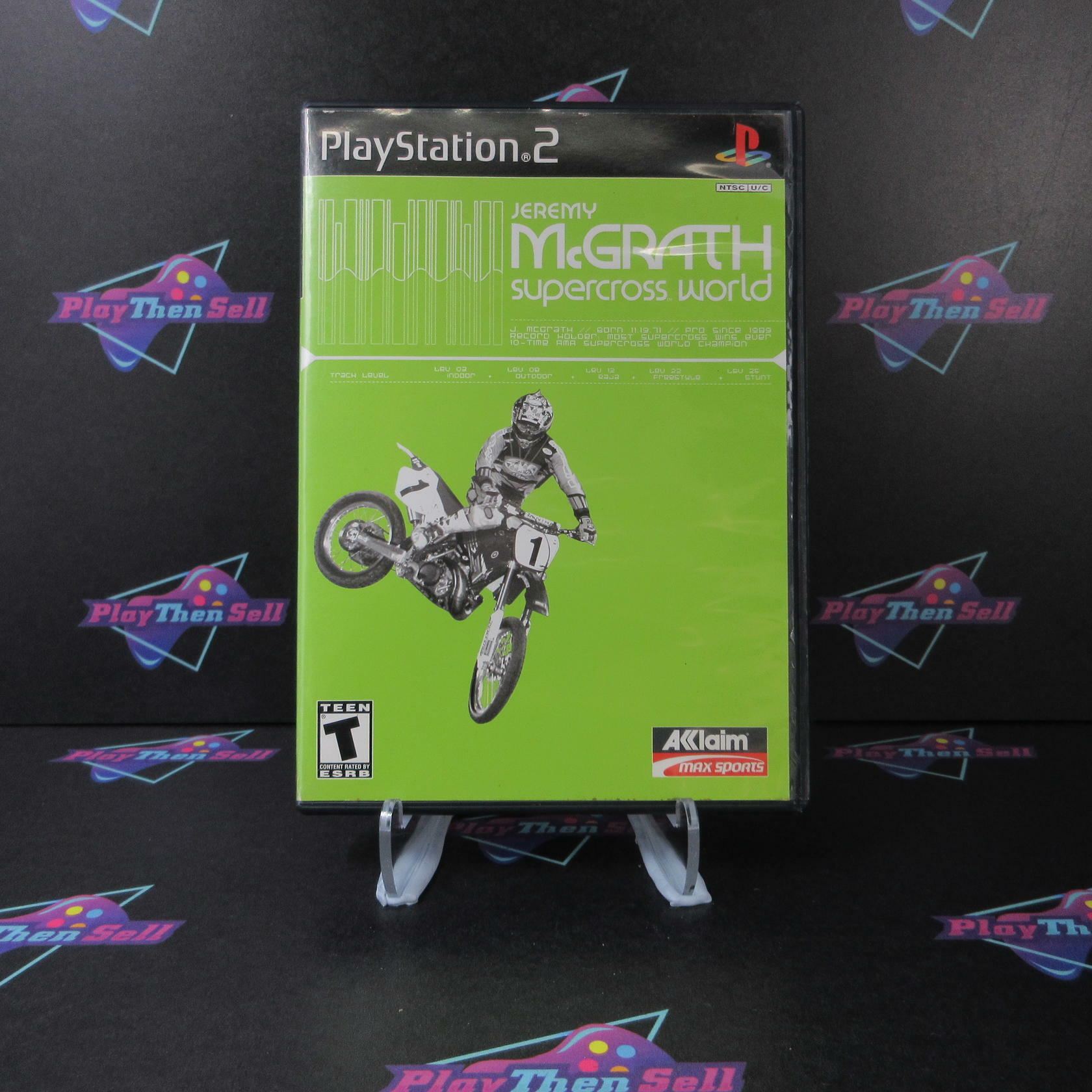 Jeremy McGrath's Supercross World PS2 PlayStation 2 AD/MD + Reg Card - Very Good