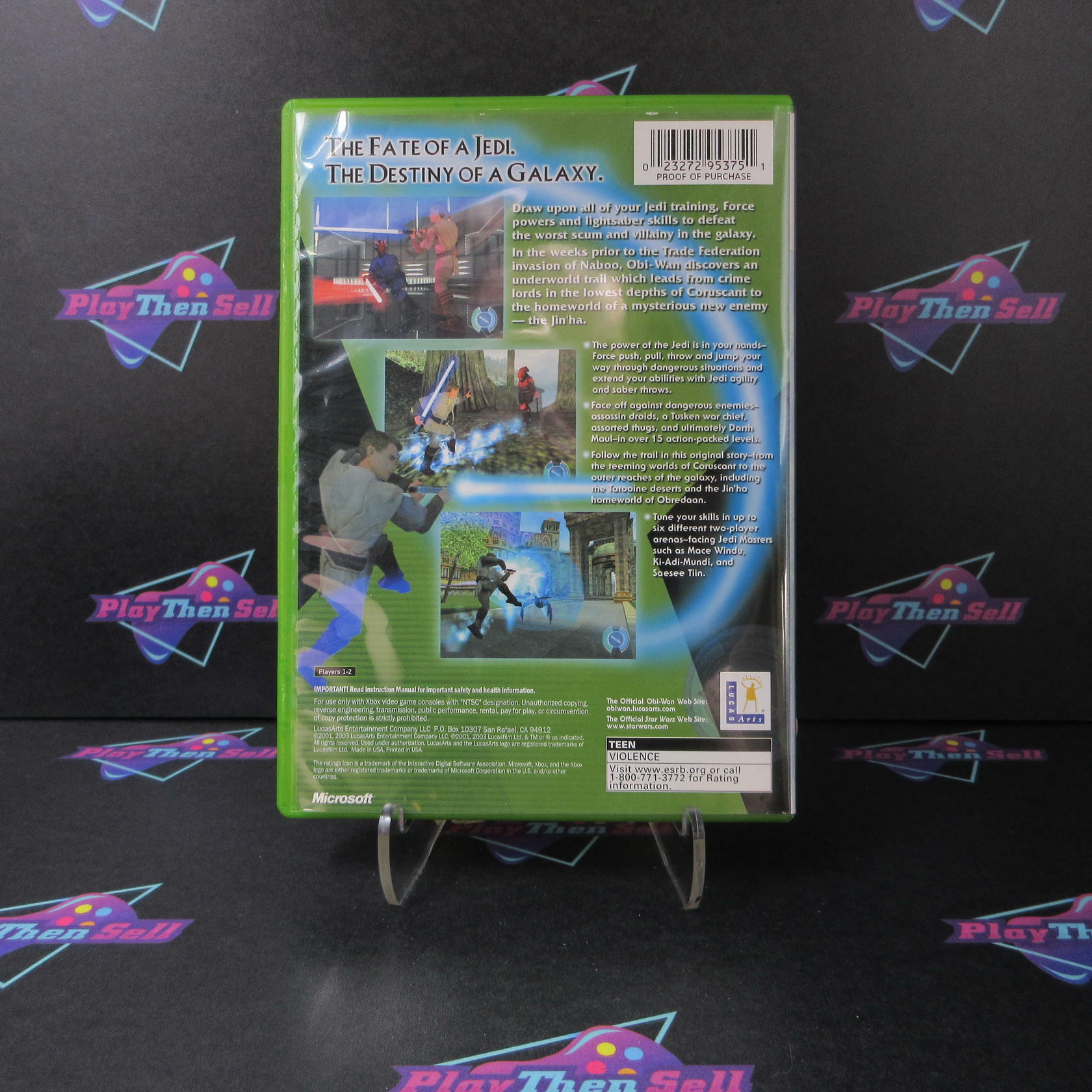 Star Wars Obi-Wan Platinum Hits Xbox MD Complete CIB - Very Good