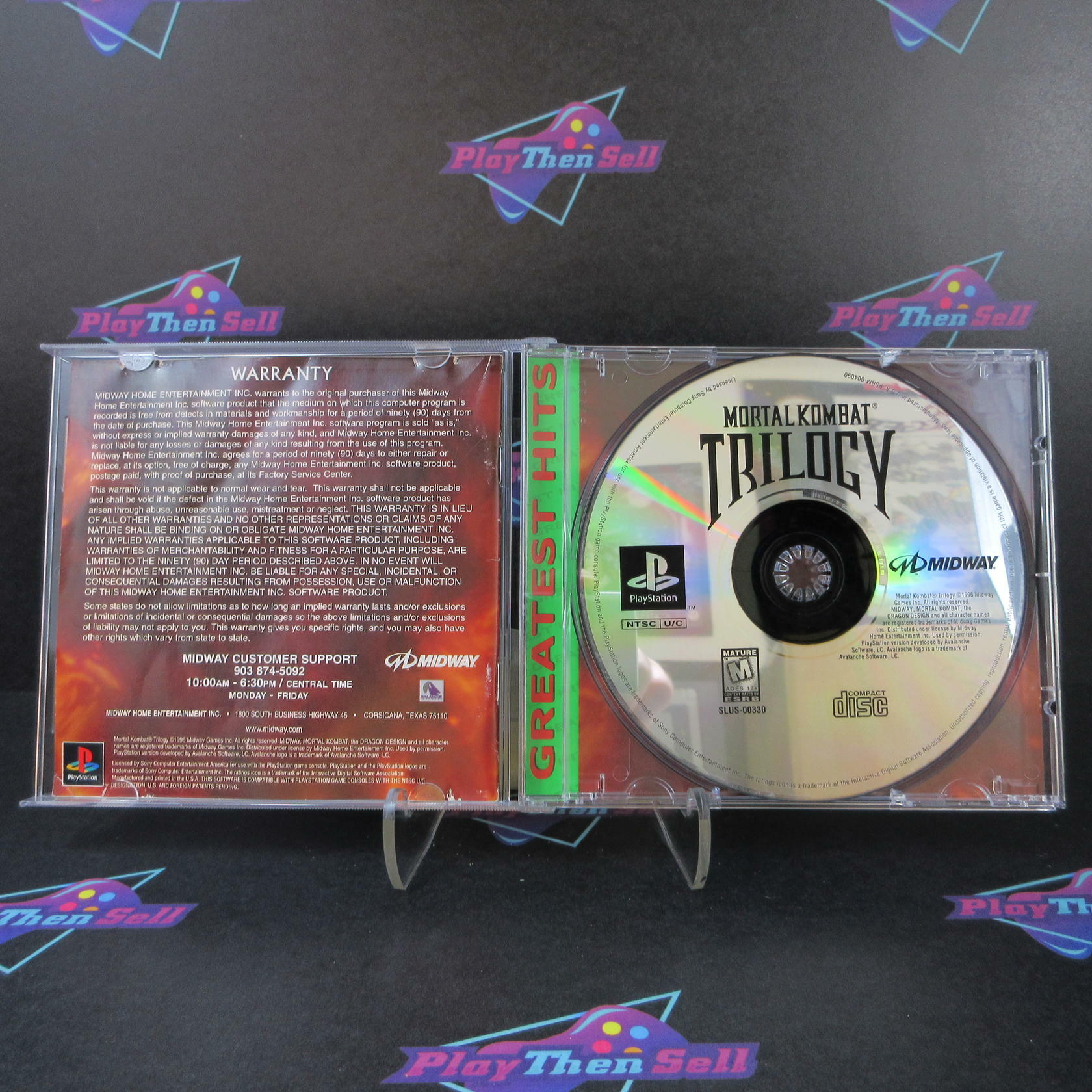Mortal Kombat Trilogy GH PS1 PlayStation 1 + Reg Card - Like New