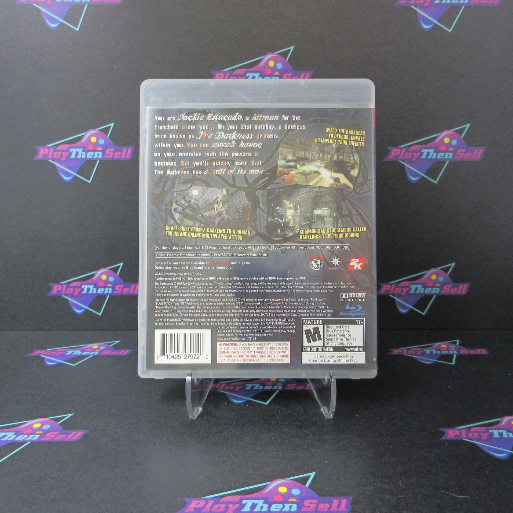 The Darkness PS3 PlayStation 3 AD/NM - Very Good