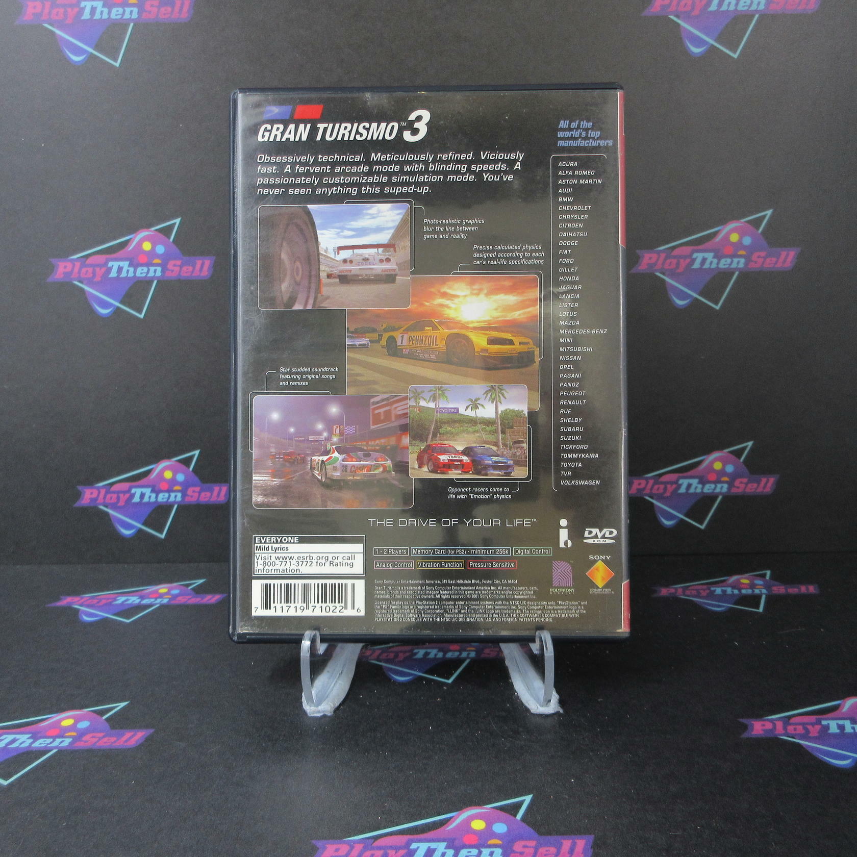 Gran Turismo 3 A-spec GH PS2 PlayStation 2 AD/DD Complete CIB - Very Good