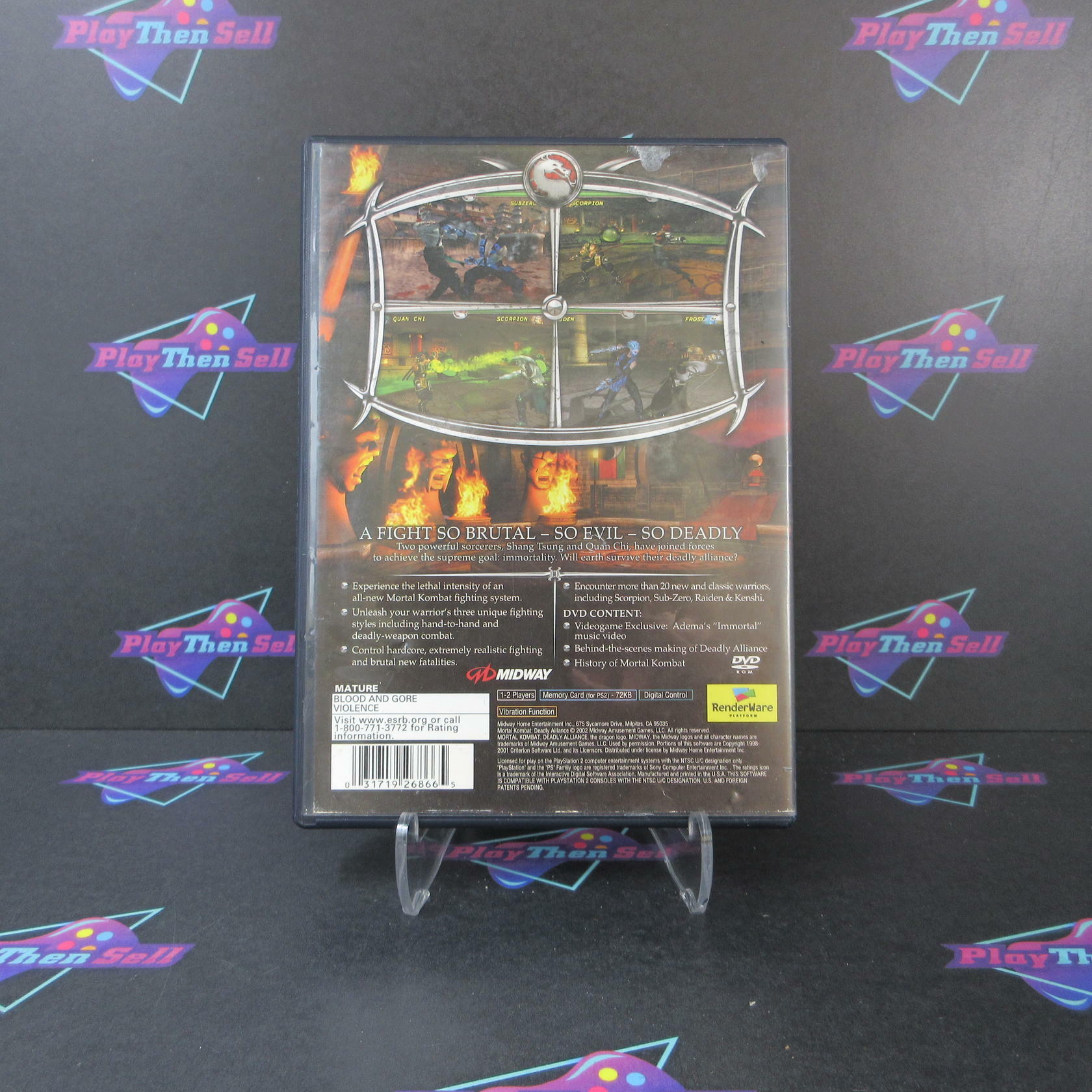 Mortal Kombat Deadly Alliance PS2 PlayStation 2 - Very Good