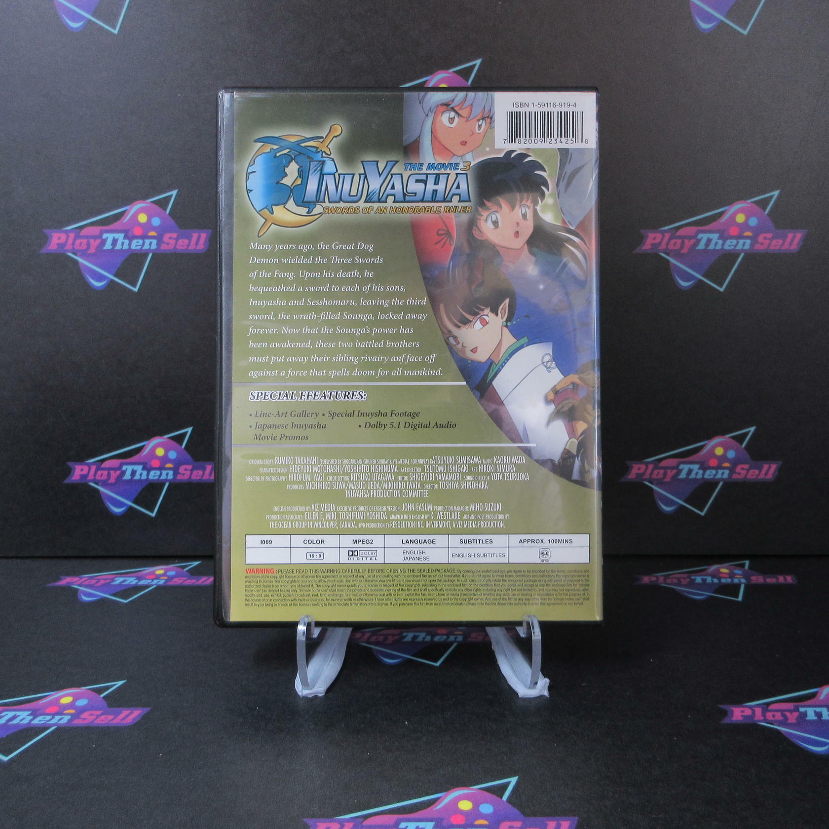 InuYasha The Movie 3 Swords of an Honorable Ruler - DVD - Good