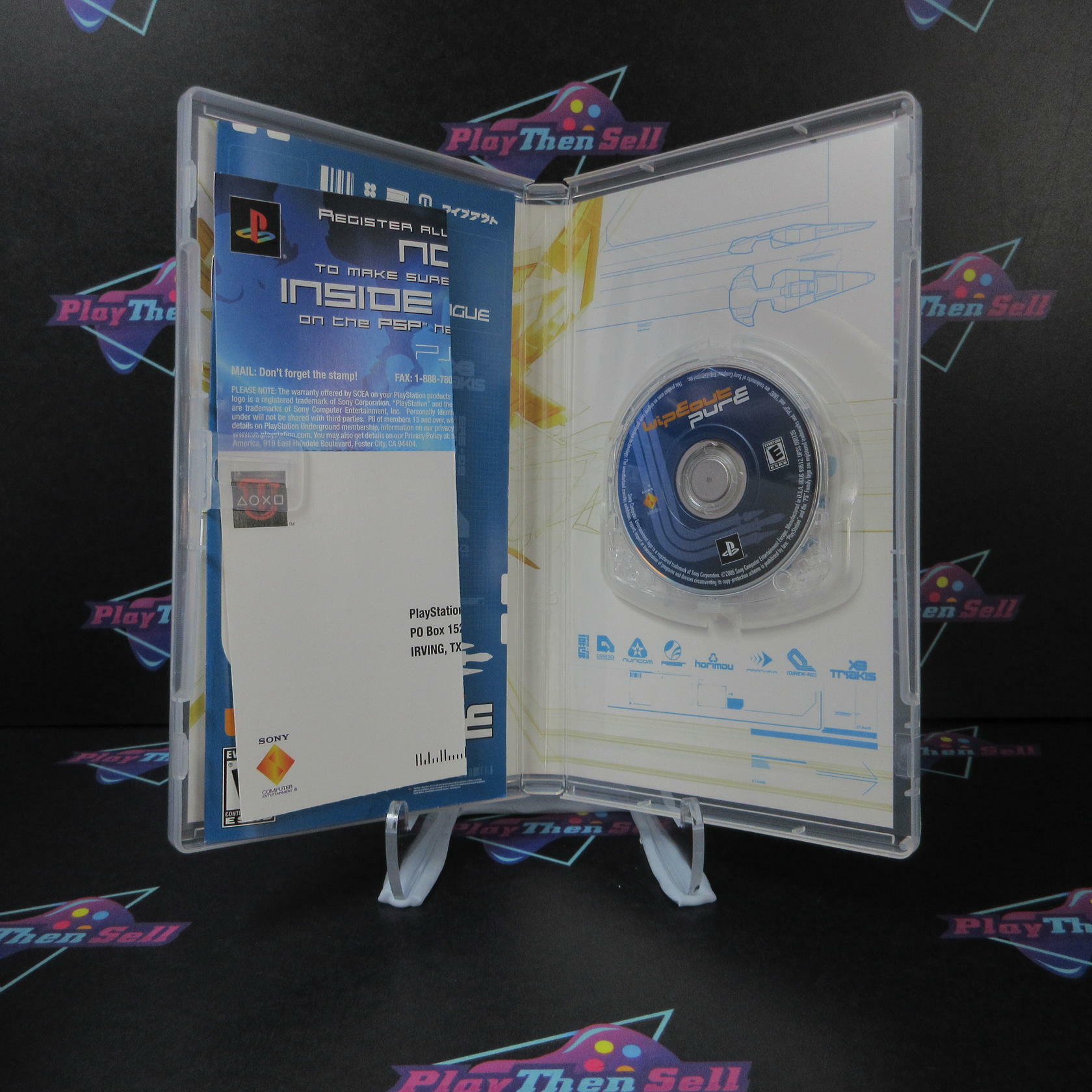 Wipeout Pure Clear UMD Sony PSP + Reg Card - Like New