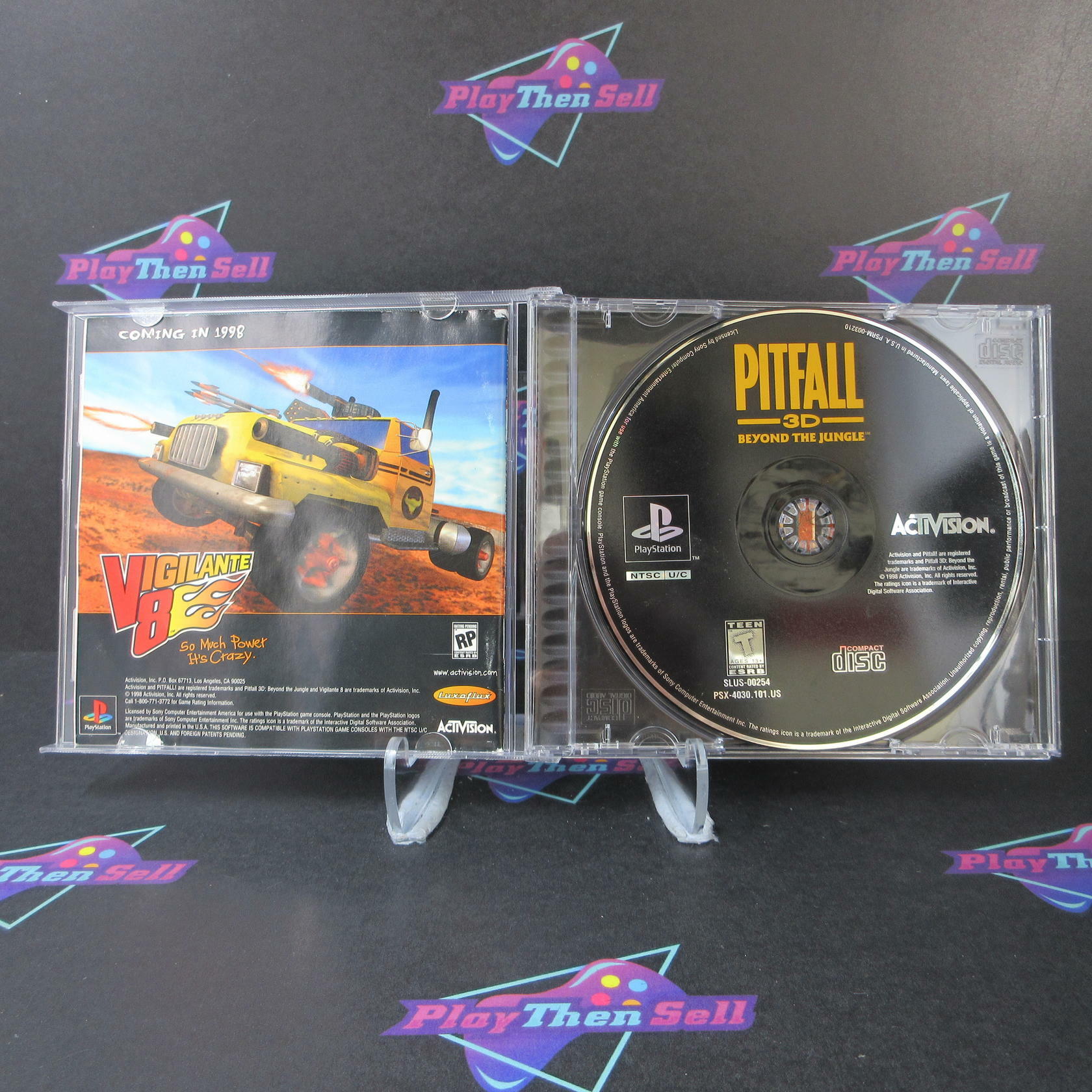 Pitfall 3D Beyond The Jungle + Reg Card PS1 PlayStation 1 MD Complete CIB - Very Good