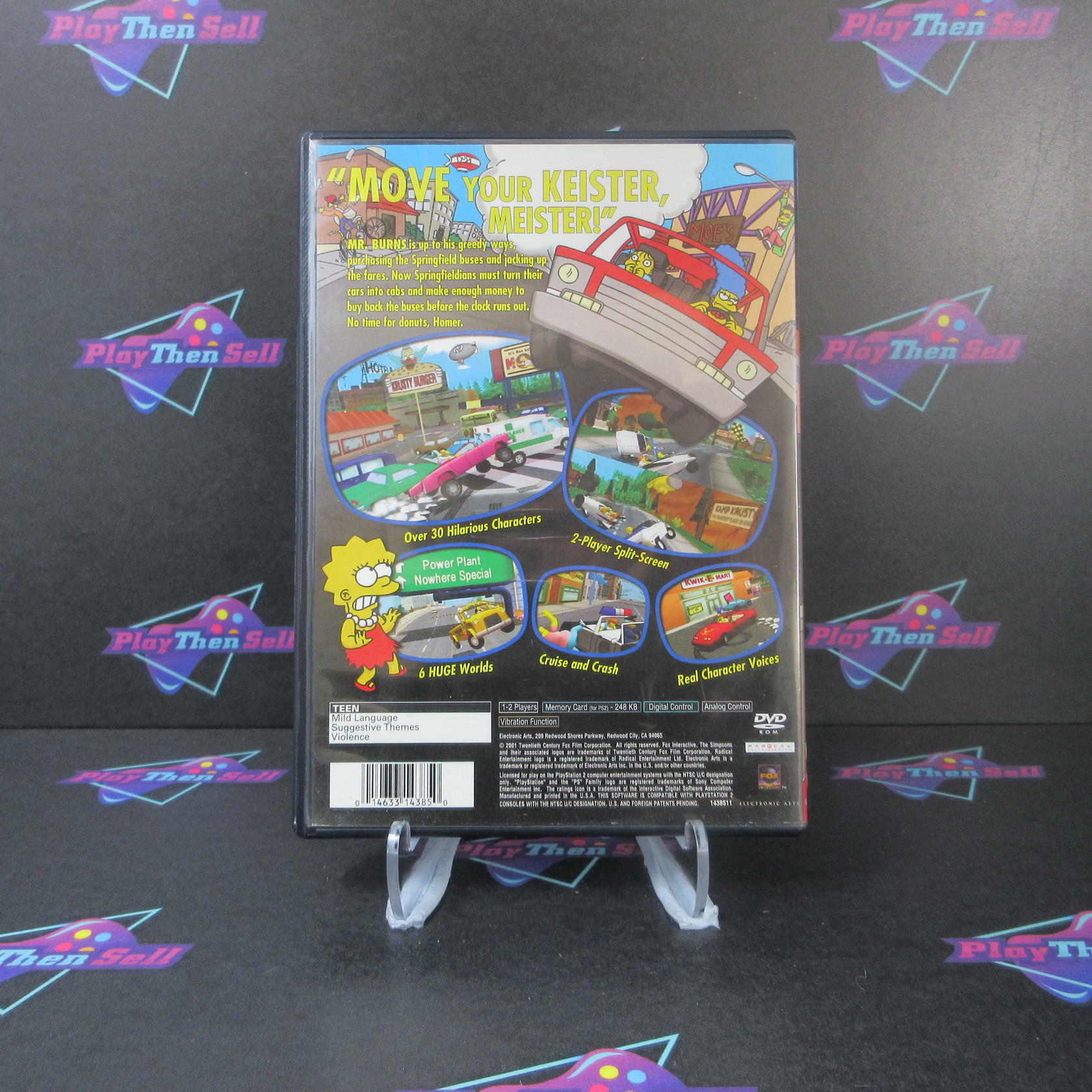 The Simpsons Road Rage + Reg Card PS2 PlayStation 2 AD/MD Complete CIB - Very Good