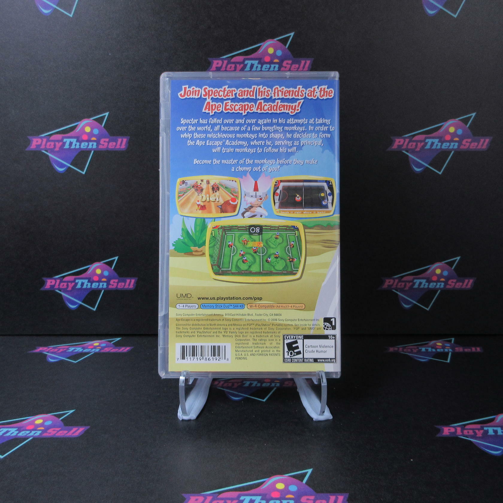 Ape Escape Academy - Sony PSP + Reg Card - Like New