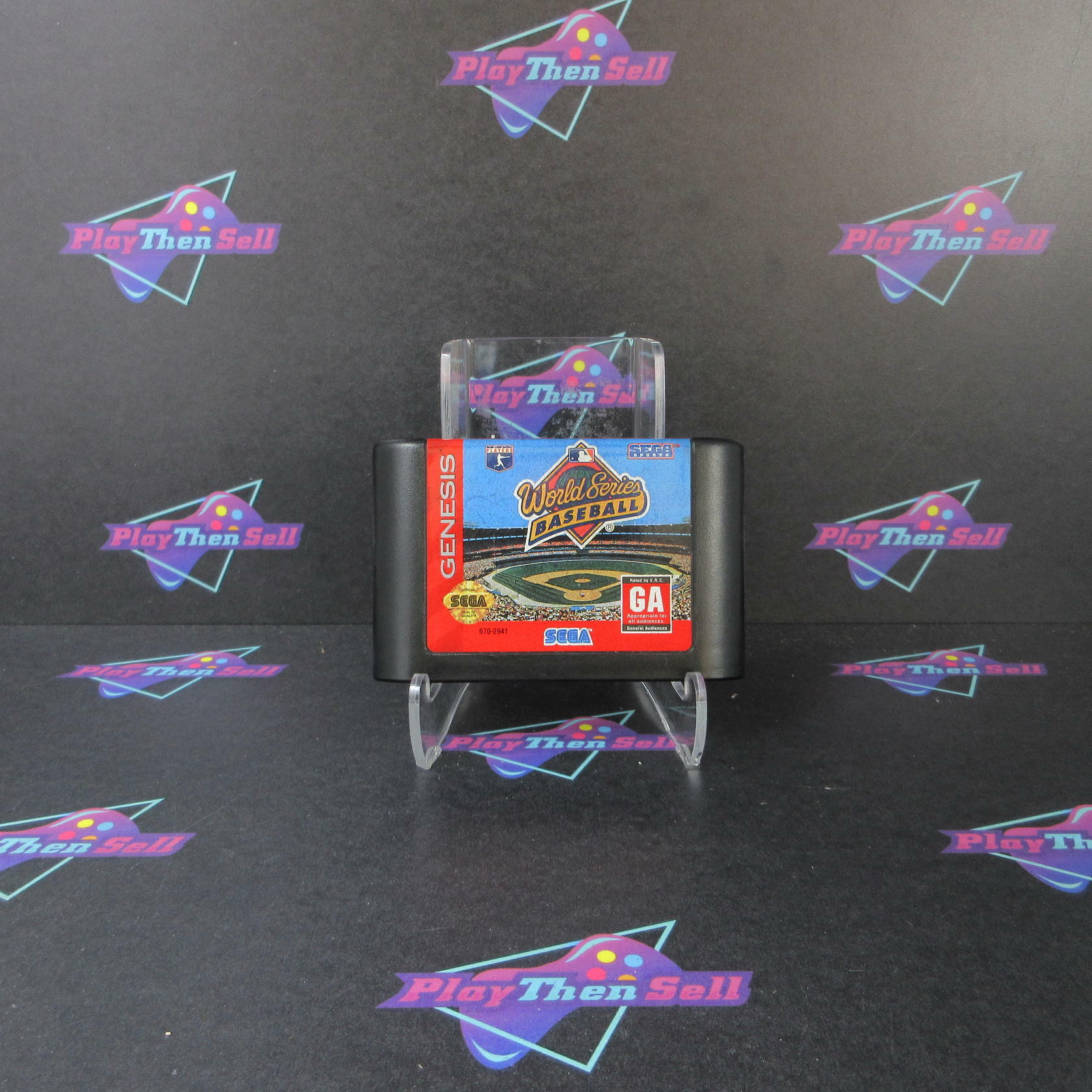 World Series Baseball + Poster Sega Genesis Boxed Complete CIB - Very Good