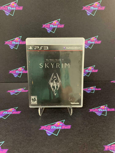 Elder Scrolls V Skyrim PS3 PlayStation 3 AD Complete CIB - Very Good