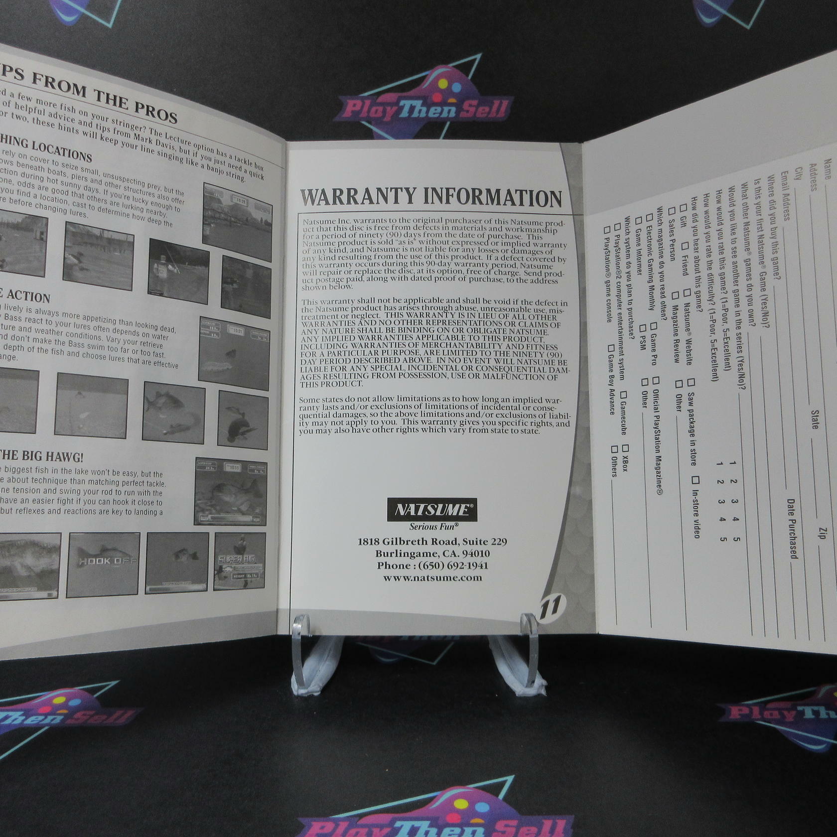 Mark Davis Pro Bass Challenge + Reg Card PS2 PlayStation 2 AD Complete CIB - Very Good