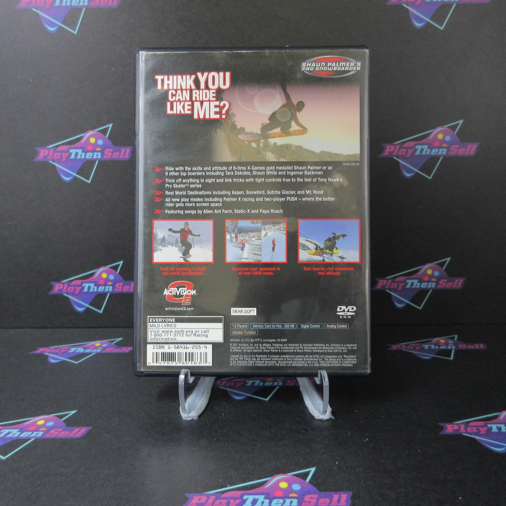 Shaun Palmer's Pro Snowboarder + Reg Card PS2 PlayStation 2 AD Complete CIB - Very Good