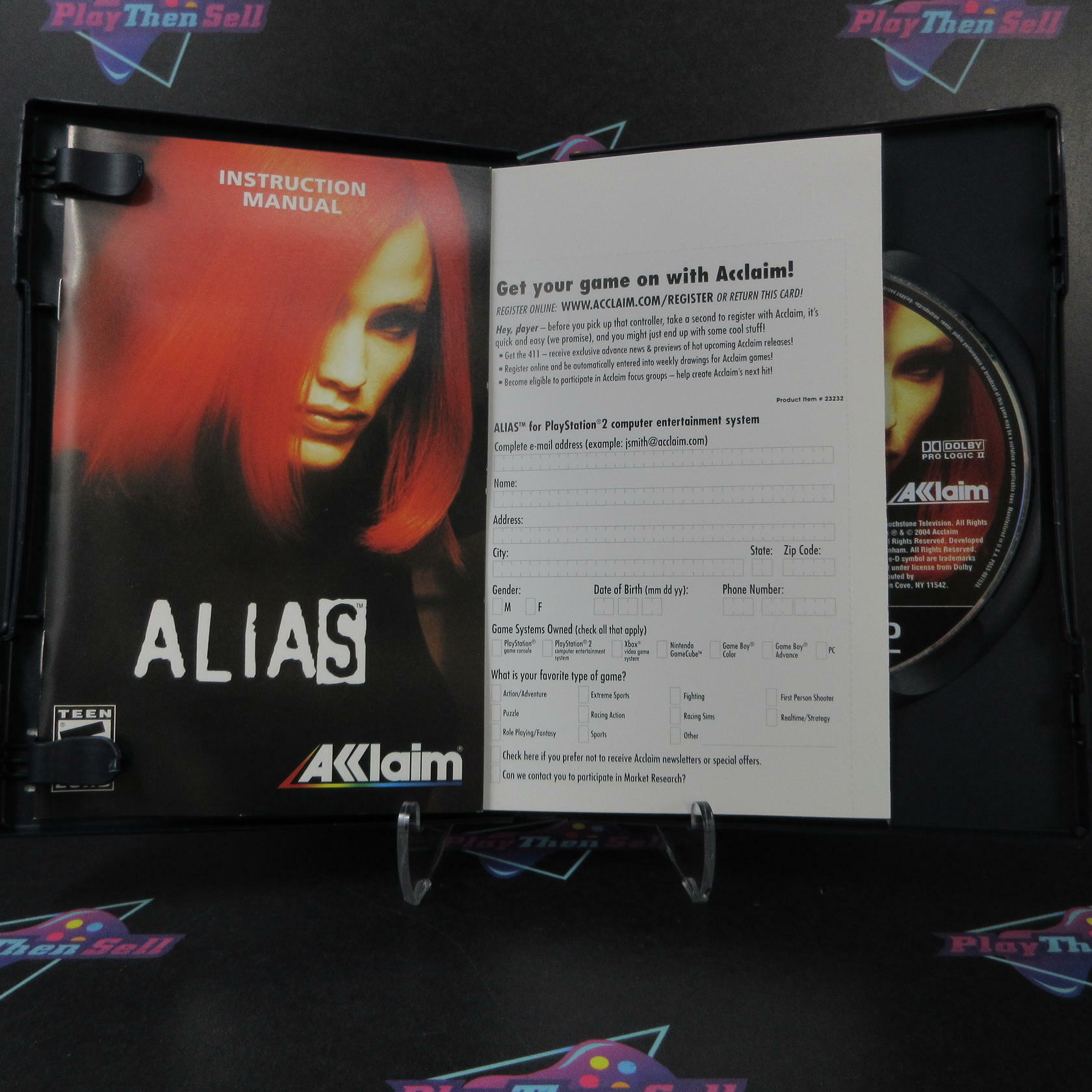 Alias PS2 PlayStation 2 + Reg Card - Like New