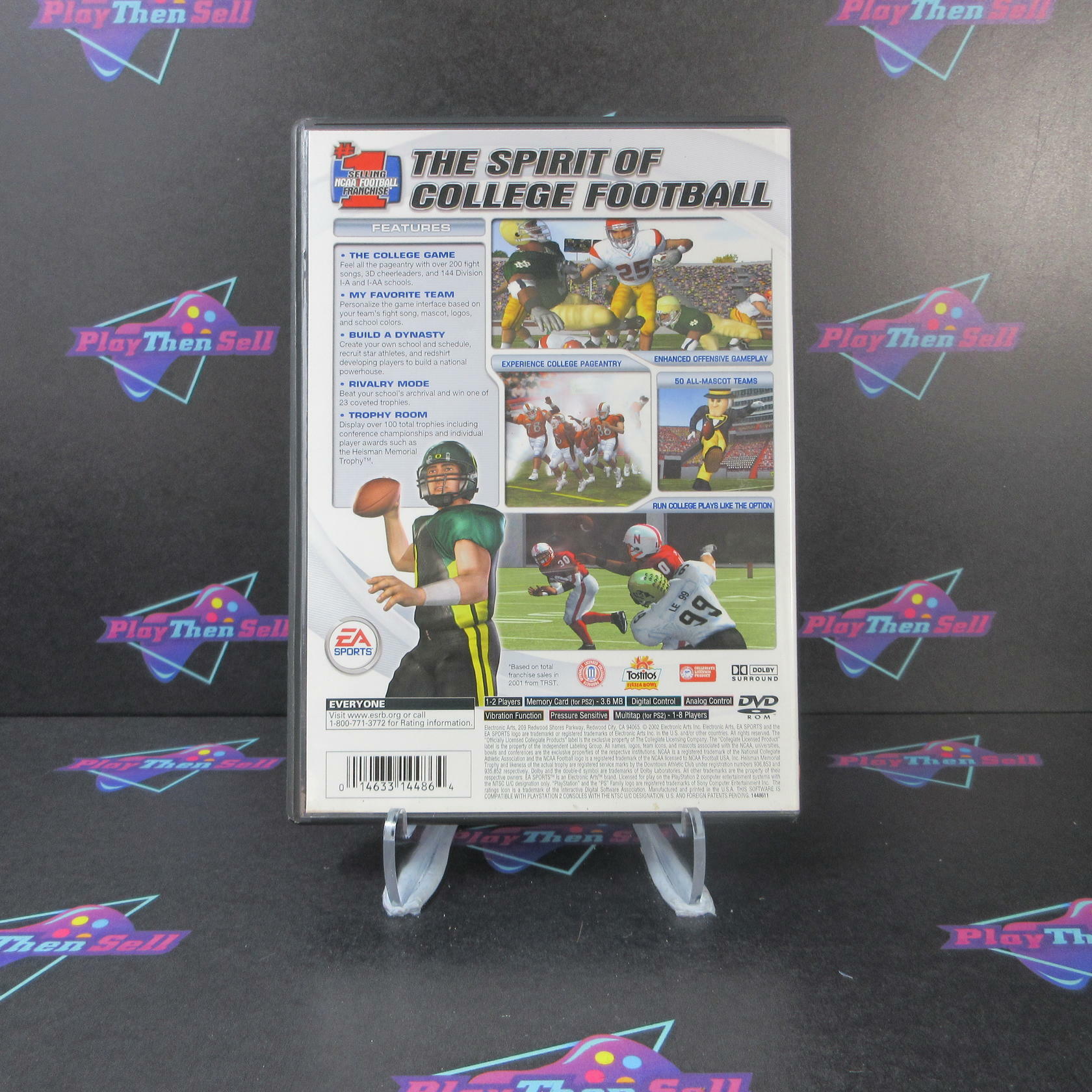 NCAA Football 2003 + Reg Card PS2 PlayStation 2 DD Complete CIB - Very Good