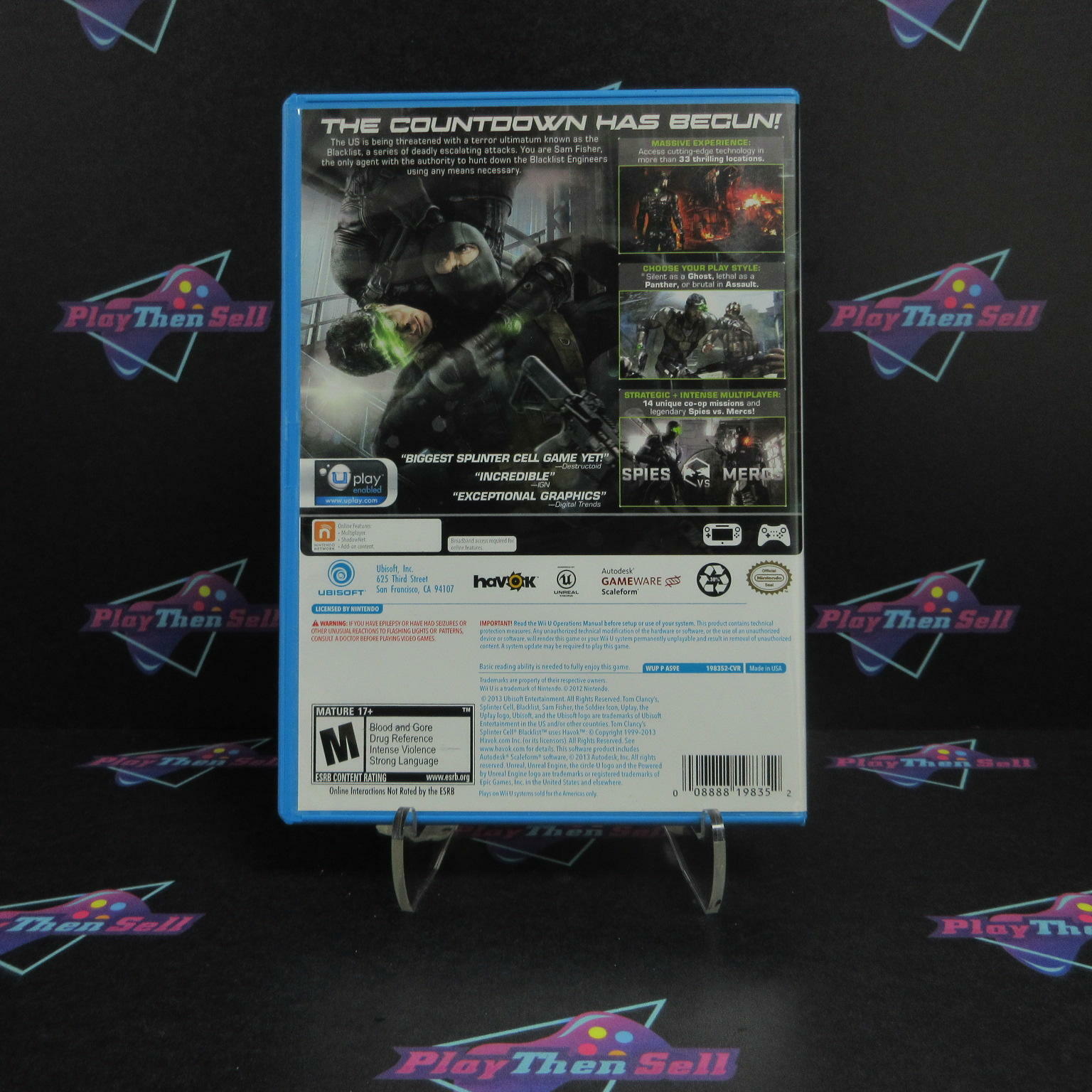 Tom Clancy's Splinter Cell Blacklist Nintendo Wii U - Like New