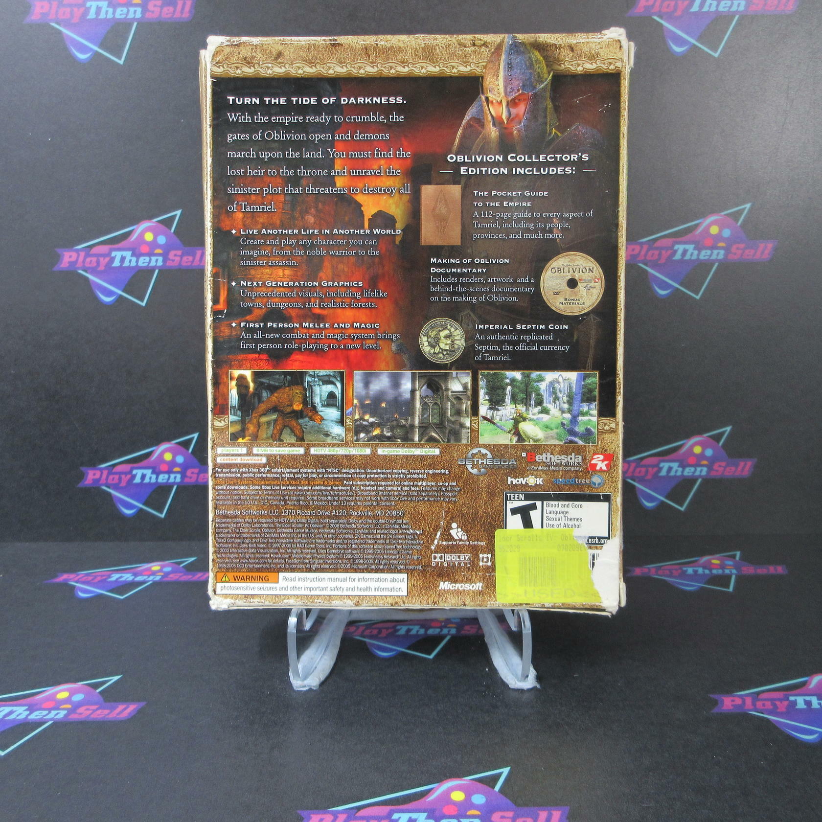 The Elder Scrolls IV Oblivion Collector's Edition Xbox 360 AD/NM - No Coin/Guide - Very Good