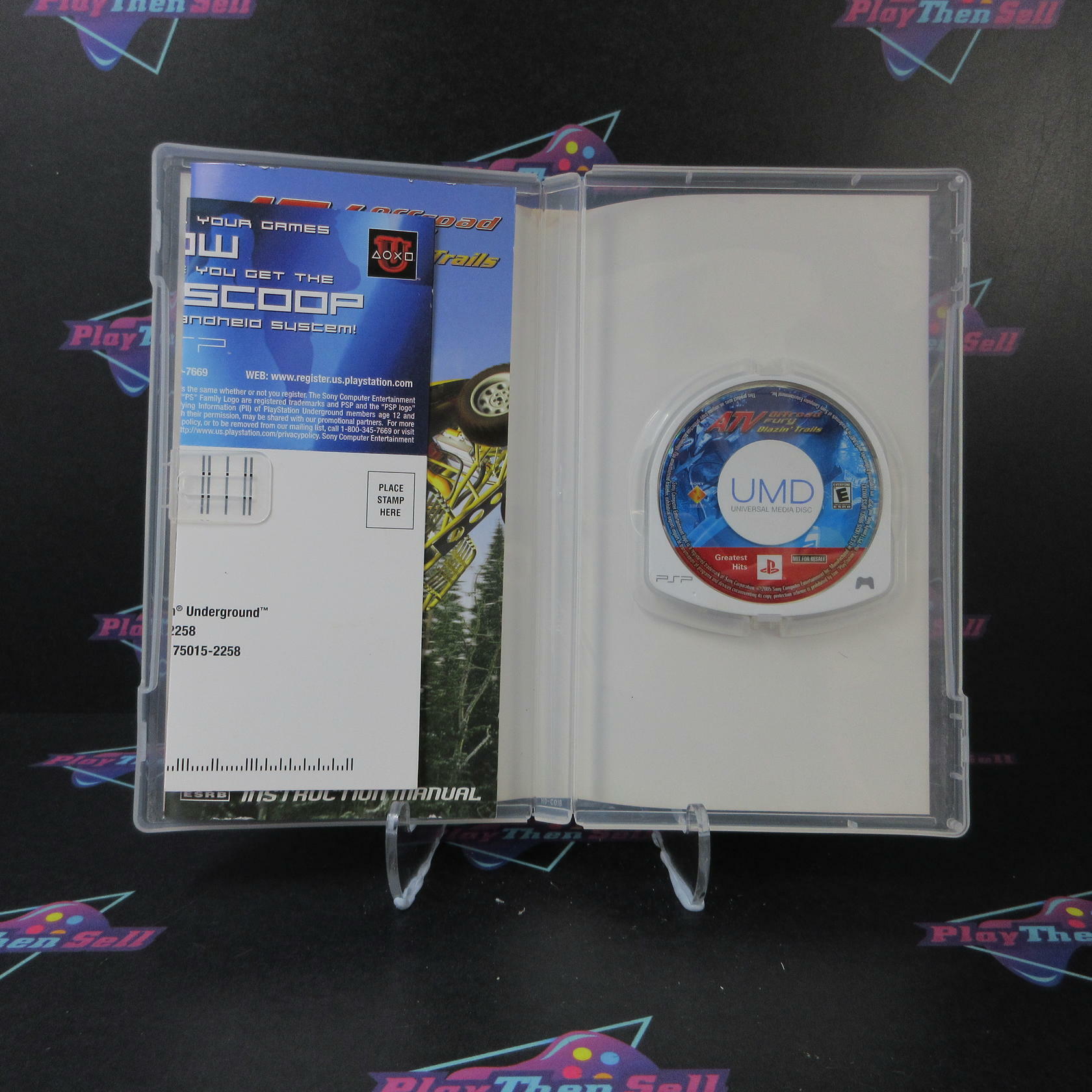 ATV Offroad Fury Blazin Trails GH Disc + Reg Card Sony PSP AD Complete CIB - Very Good