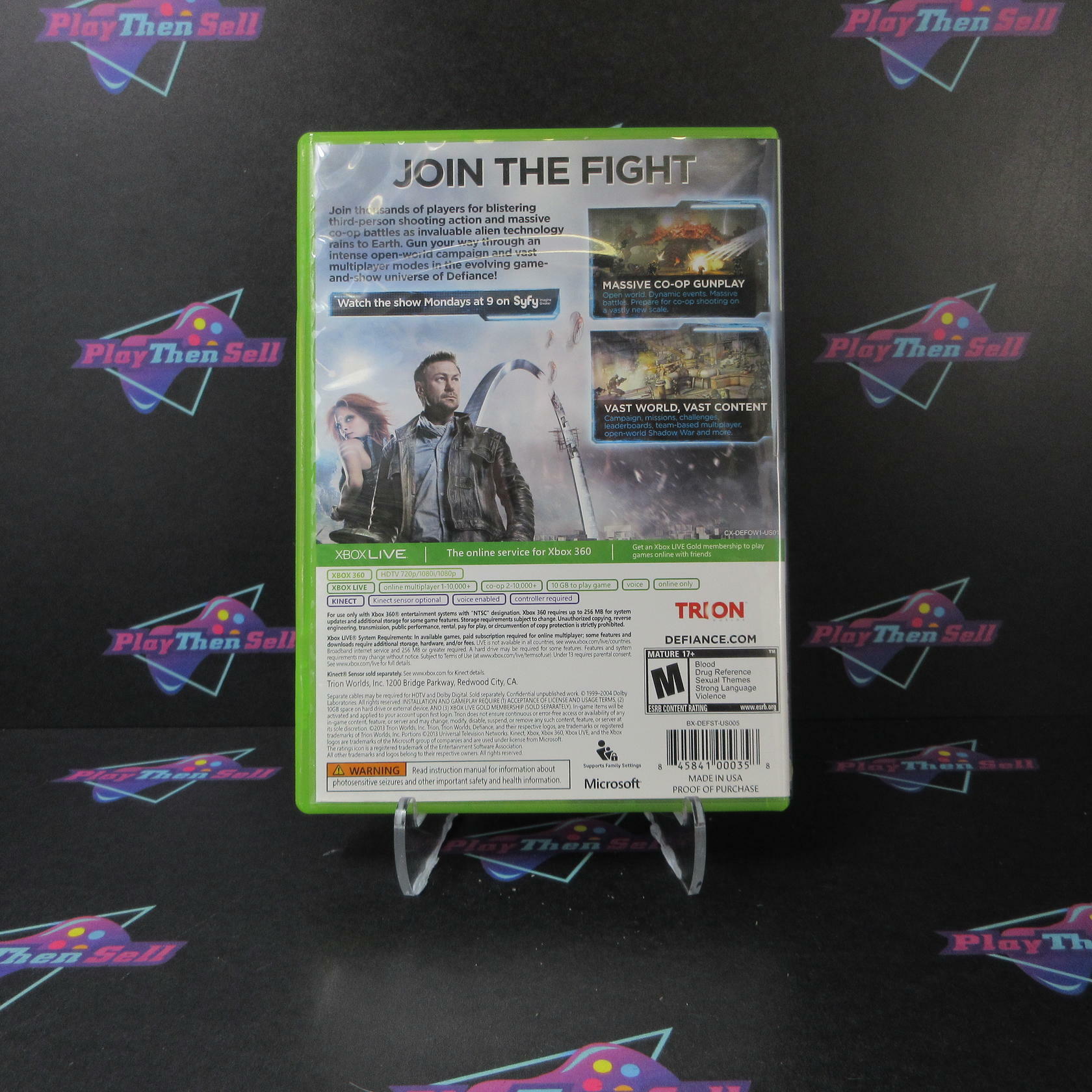 Defiance Xbox 360 + Stickers/Postcards - Like New