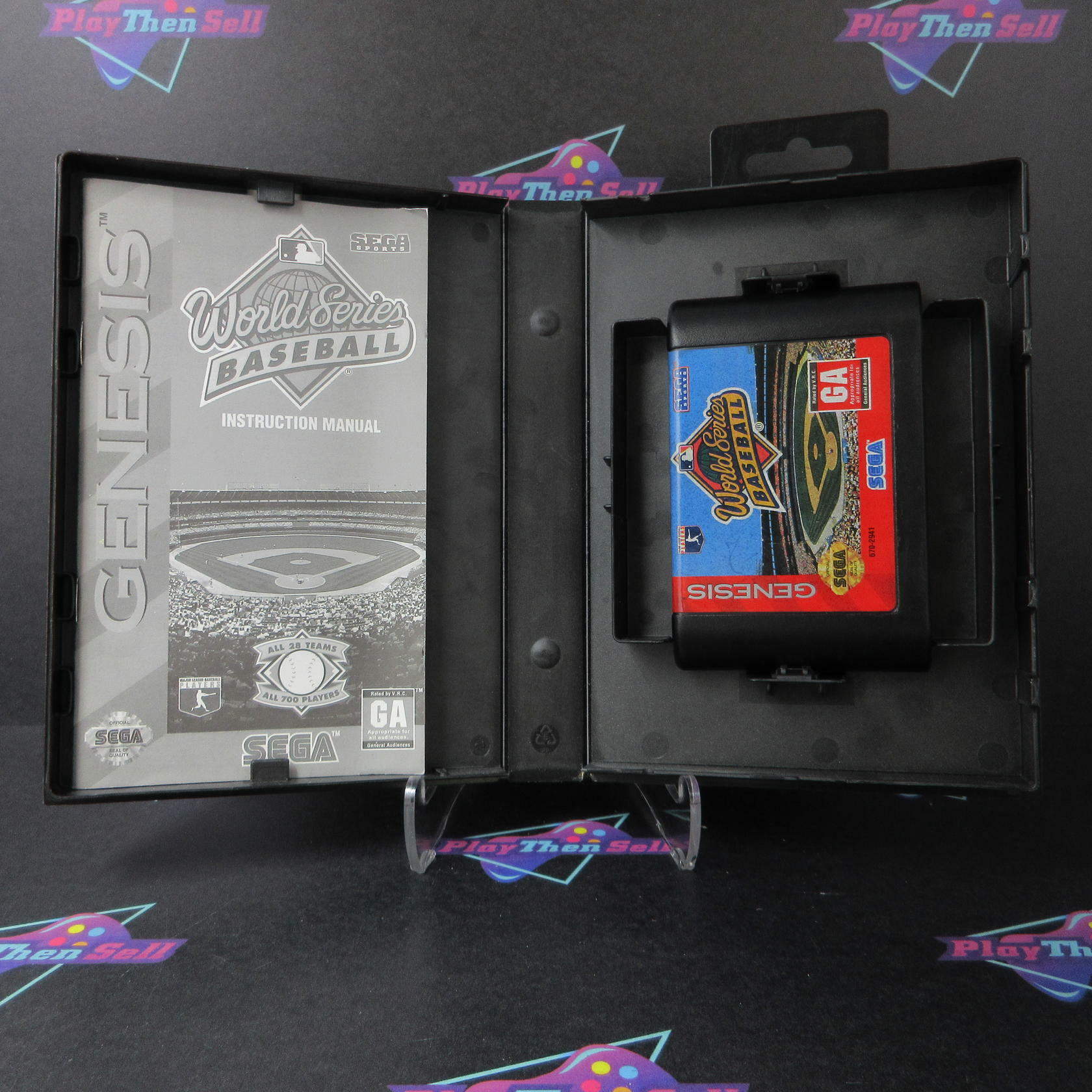 World Series Baseball + Poster Sega Genesis Boxed Complete CIB - Very Good