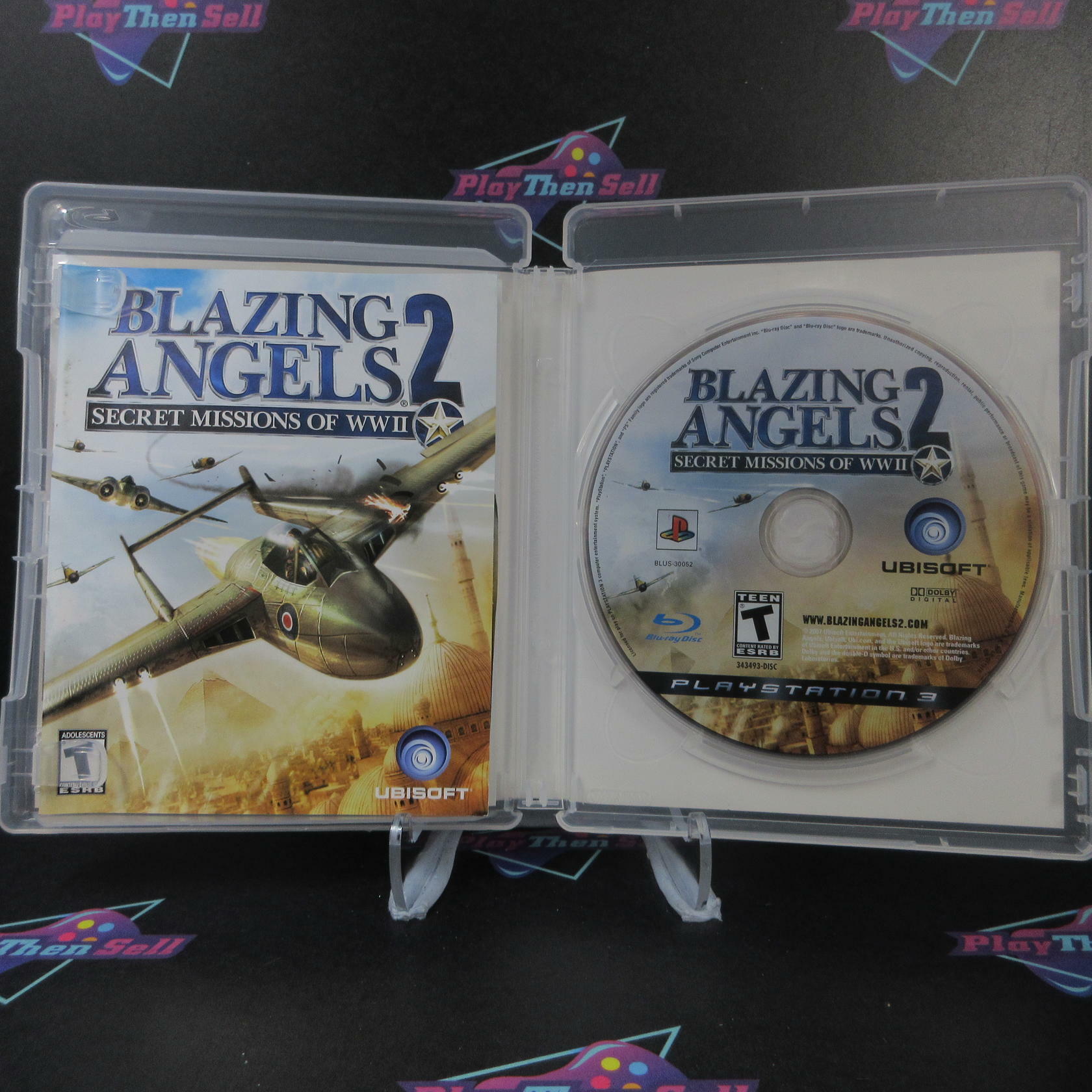 Blazing Angels 2 Secret Missions of WWII PS3 PlayStation 3 AD Complete CIB - Very Good