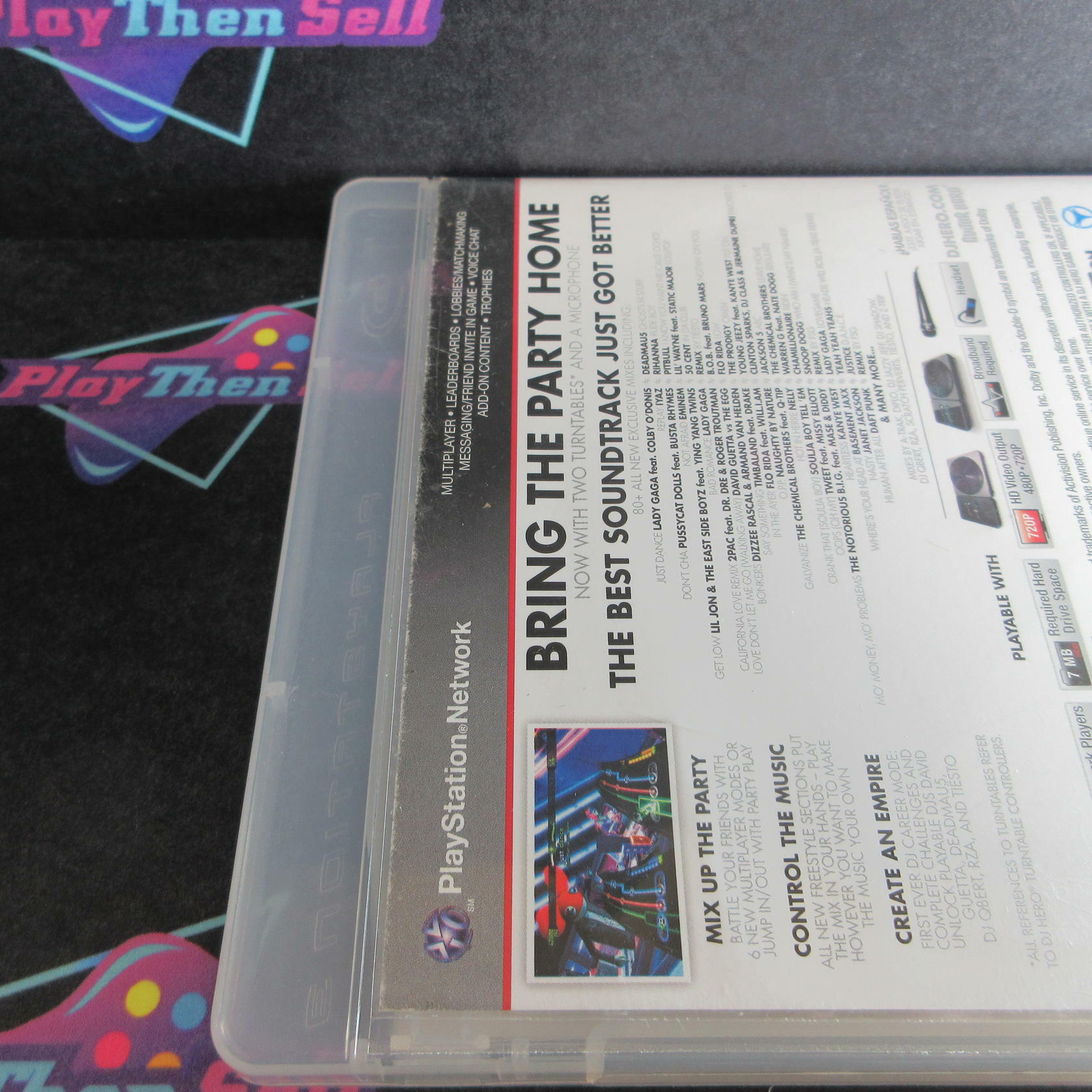 Dj Hero 2 PS3 PlayStation 3 AD Complete CIB - Very Good