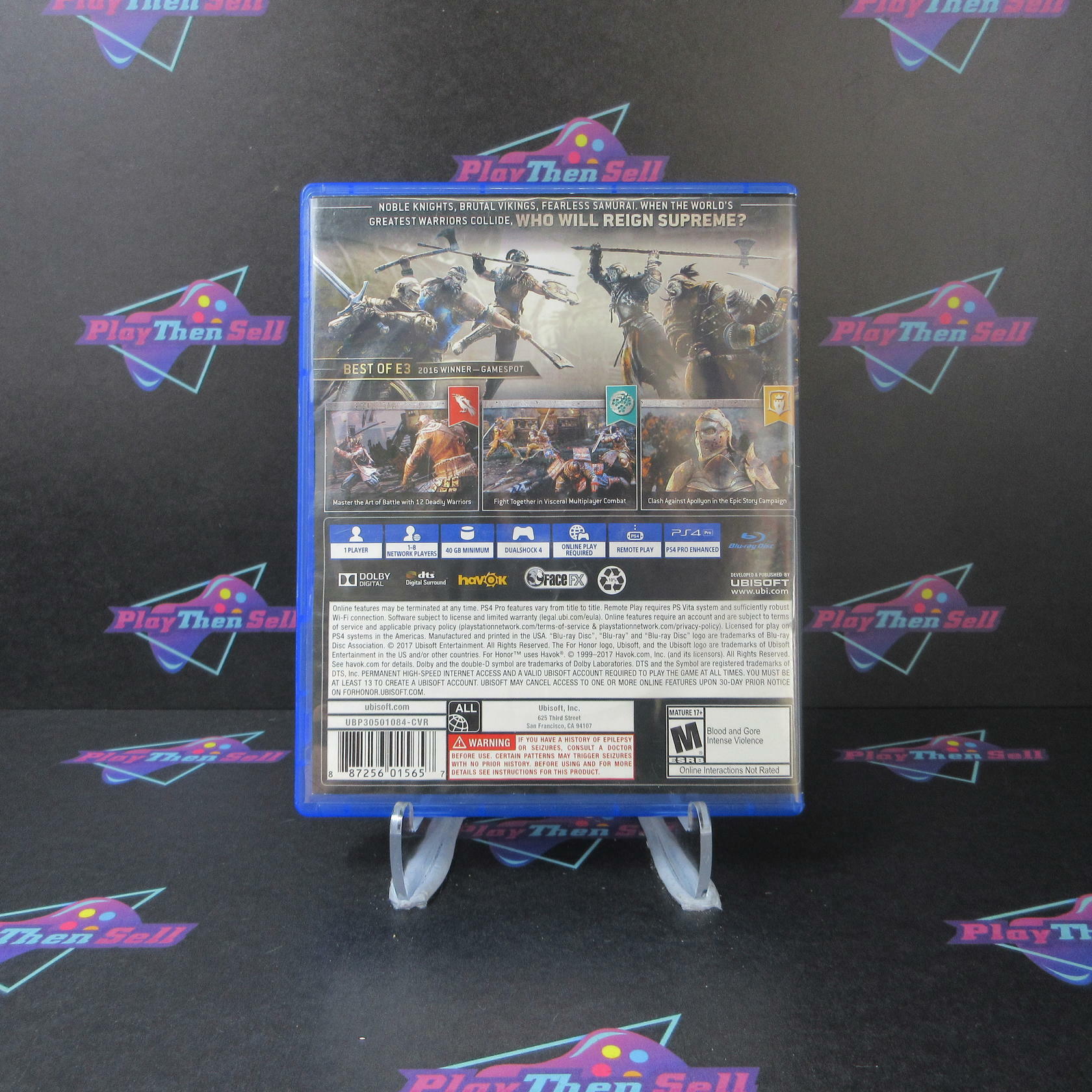 For Honor PS4 PlayStation 4 AD/DD Complete CIB - Very Good