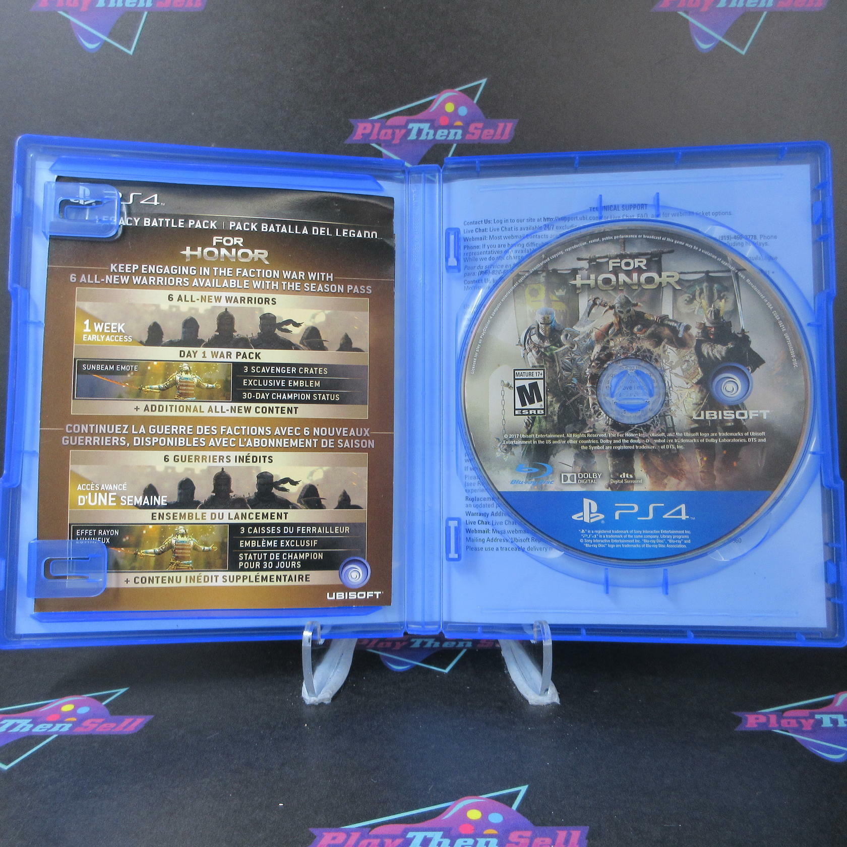 For Honor PS4 PlayStation 4 AD/DD Complete CIB - Very Good