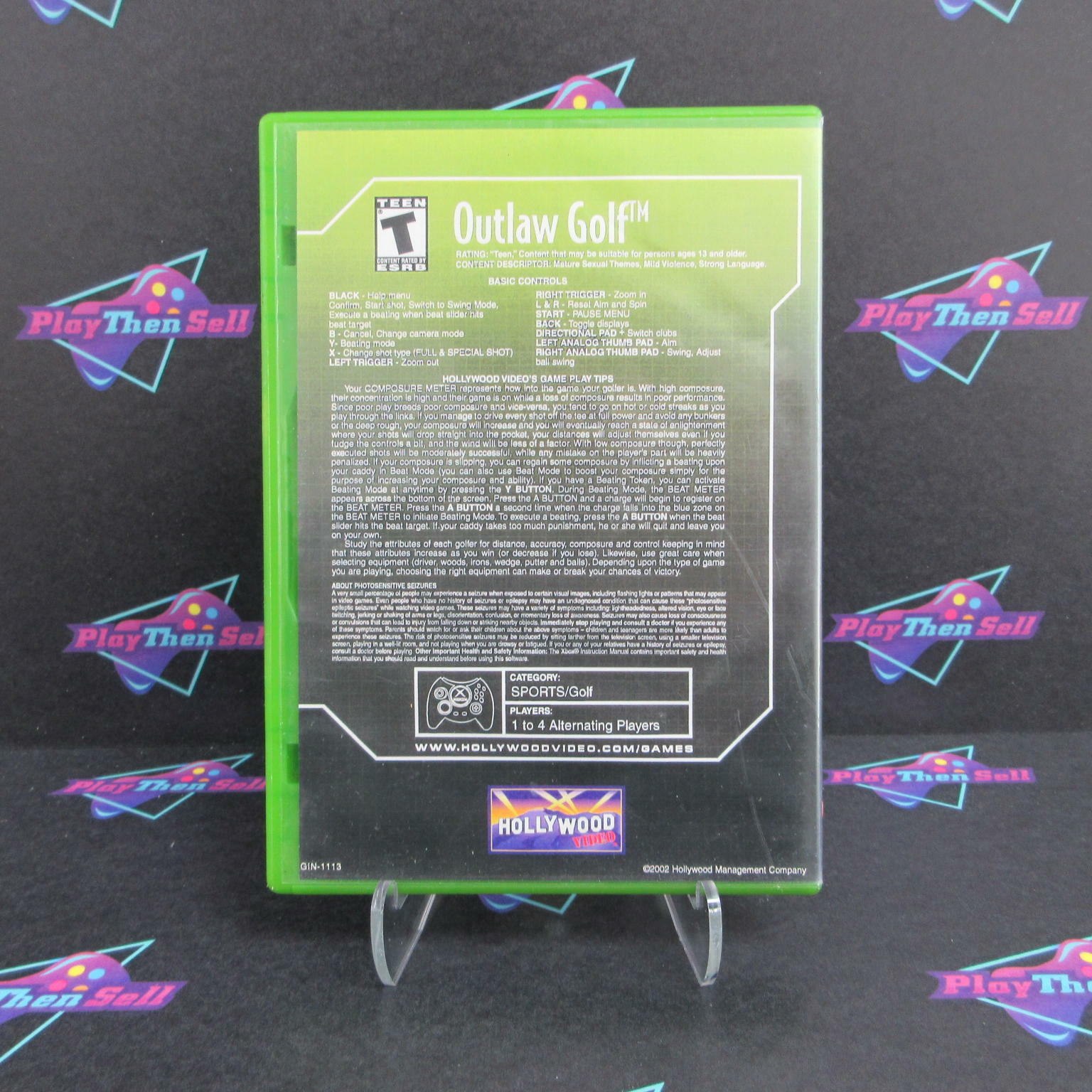 Outlaw Golf Rental Art Xbox AD/DD/NM - Very Good