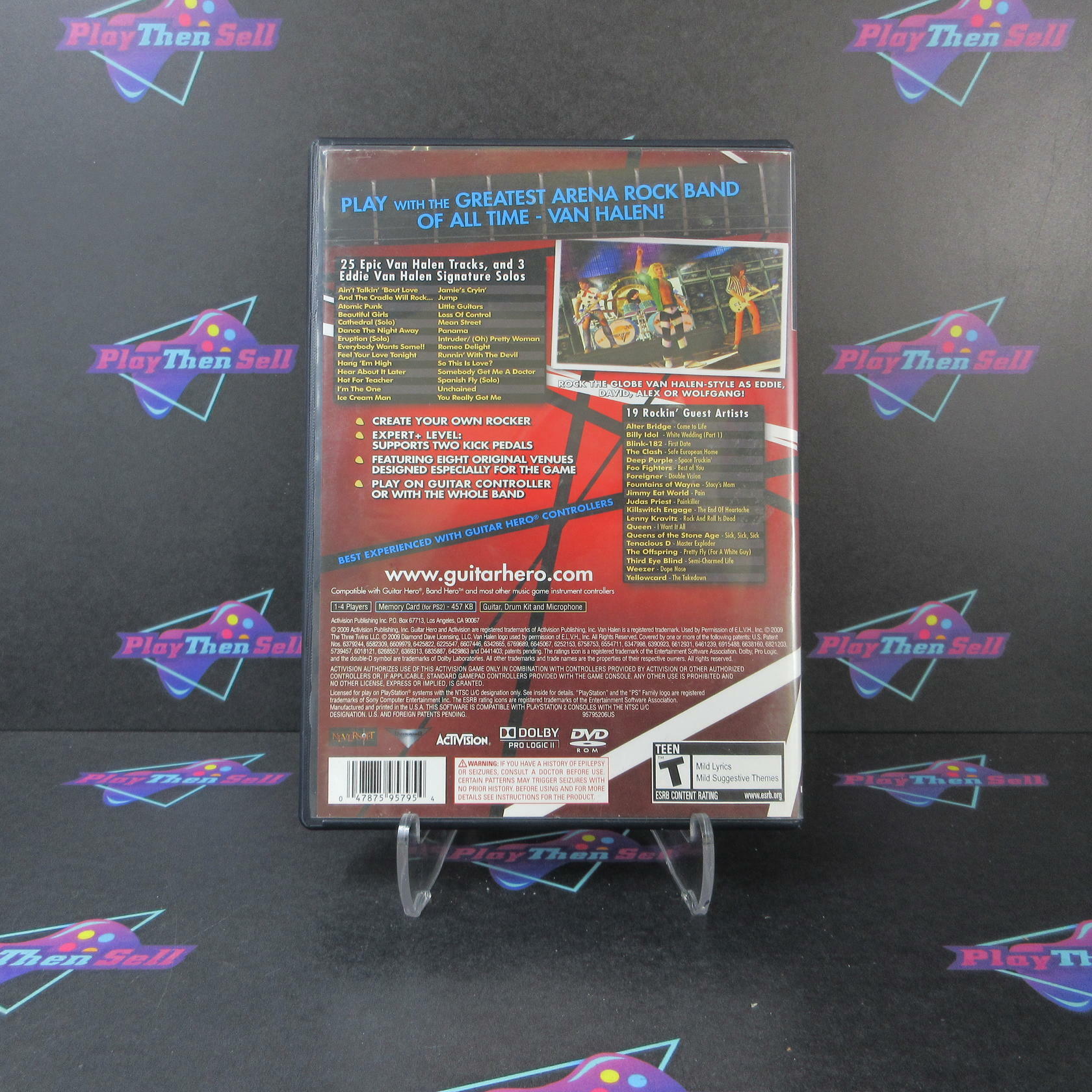 Guitar Hero Van Halen PS2 PlayStation 2 AD Complete CIB - Very Good