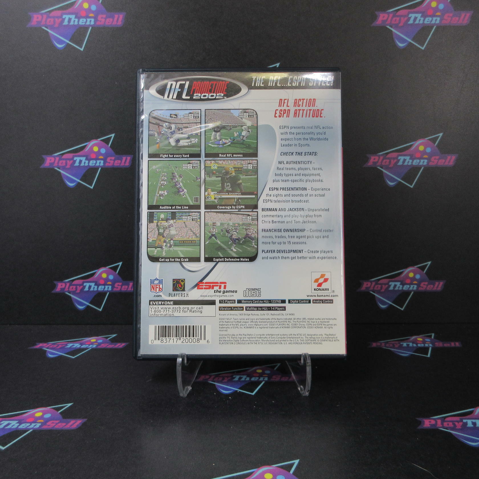 ESPN NFL PrimeTime PS2 PlayStation 2 + Reg Card - Like New