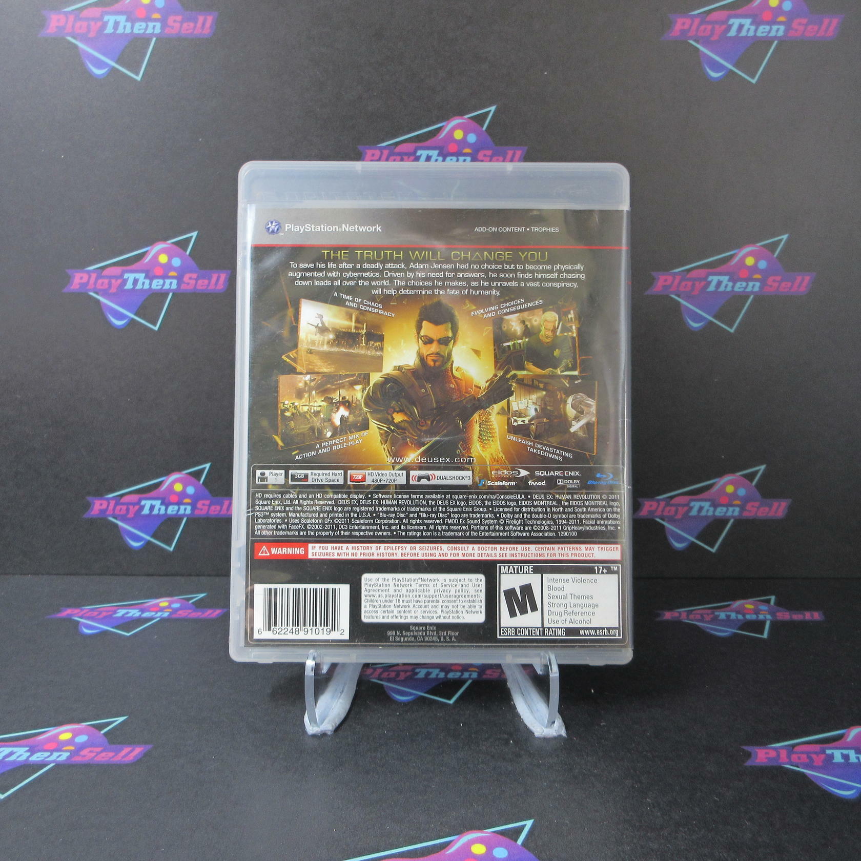 Deus Ex Human Revolution PS3 PlayStation 3 AD Complete CIB - Very Good