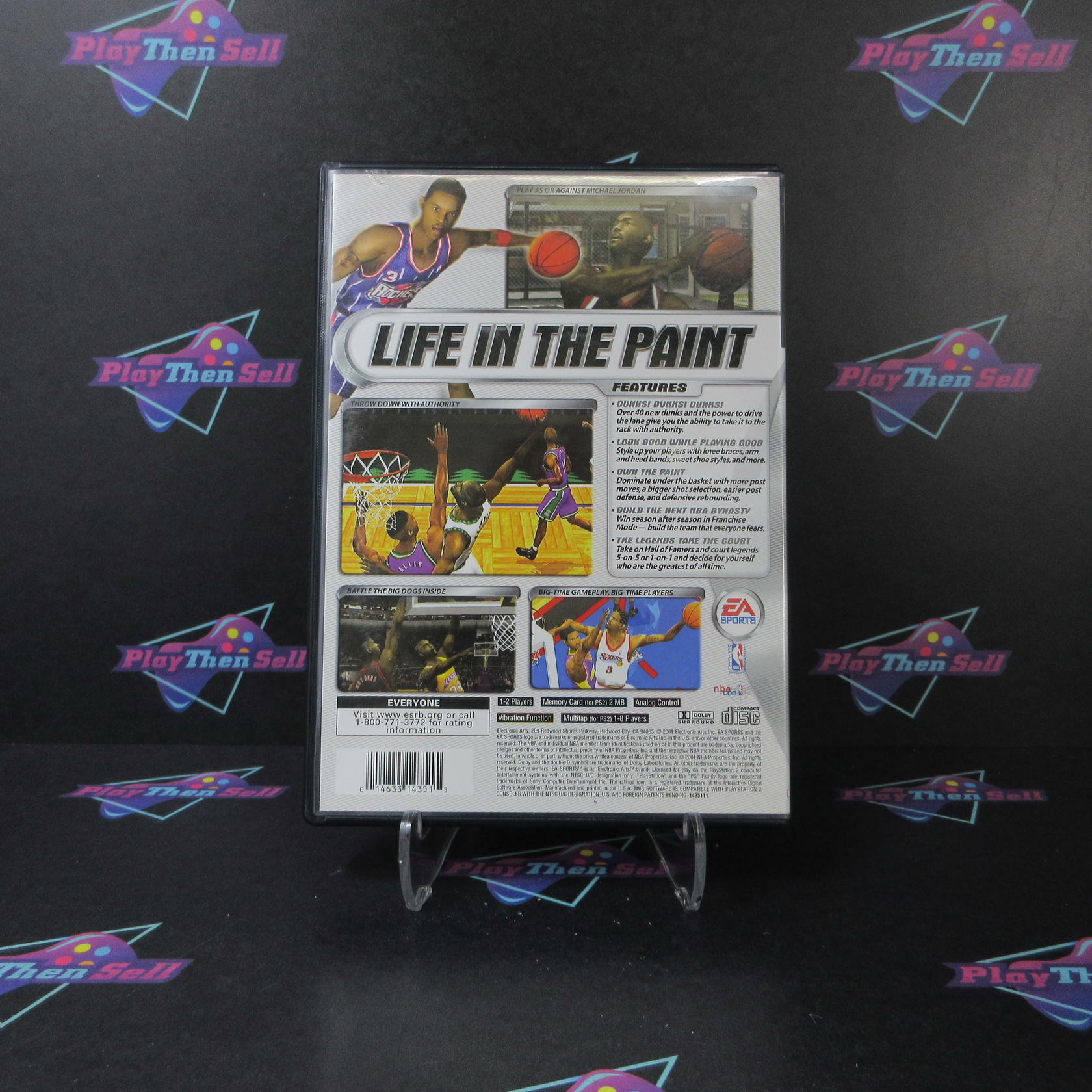NBA Live 2002 + Reg Card PS2 PlayStation 2 MD Complete CIB - Very Good