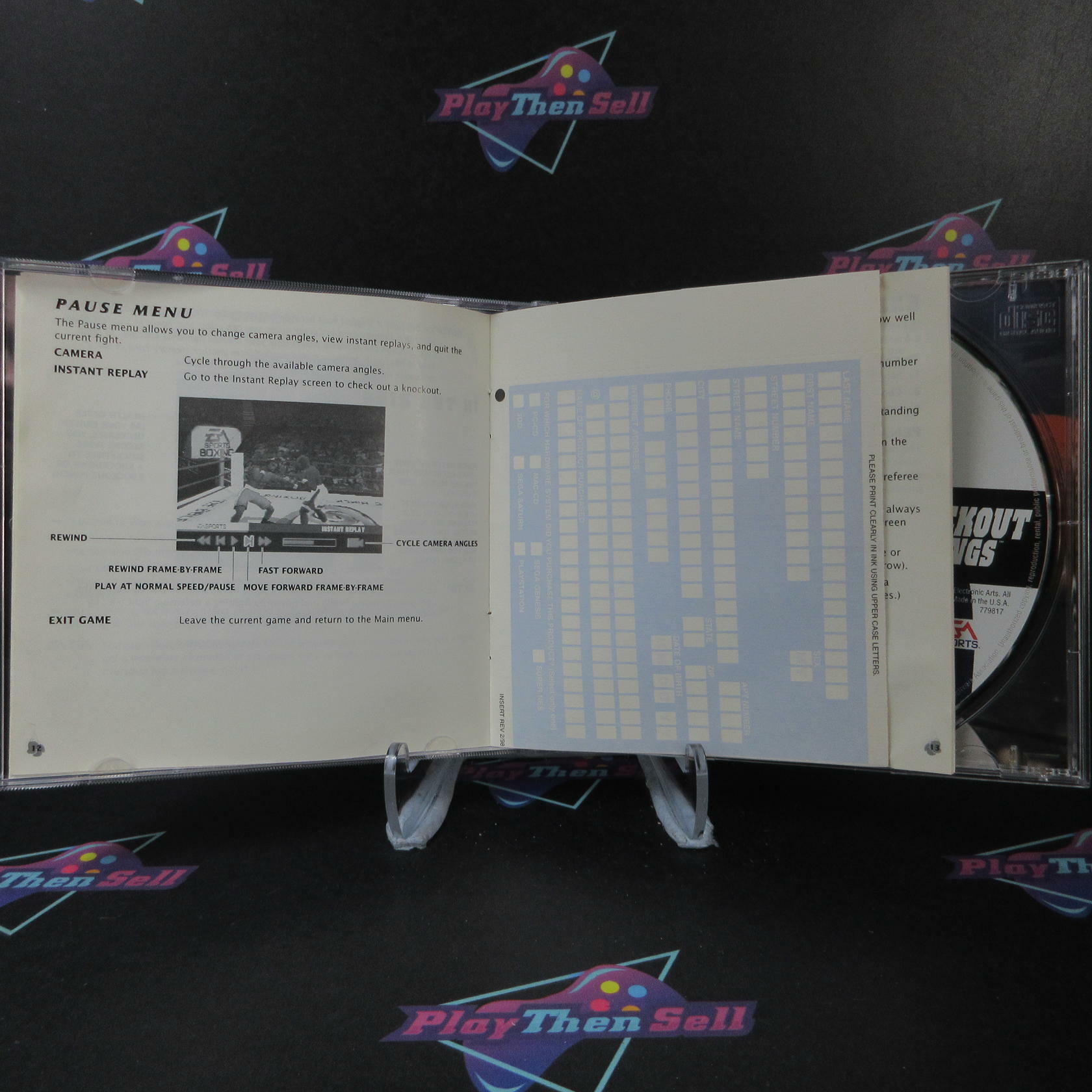 Knockout Kings + Reg Card PS1 PlayStation 1 MD Complete CIB - Very Good