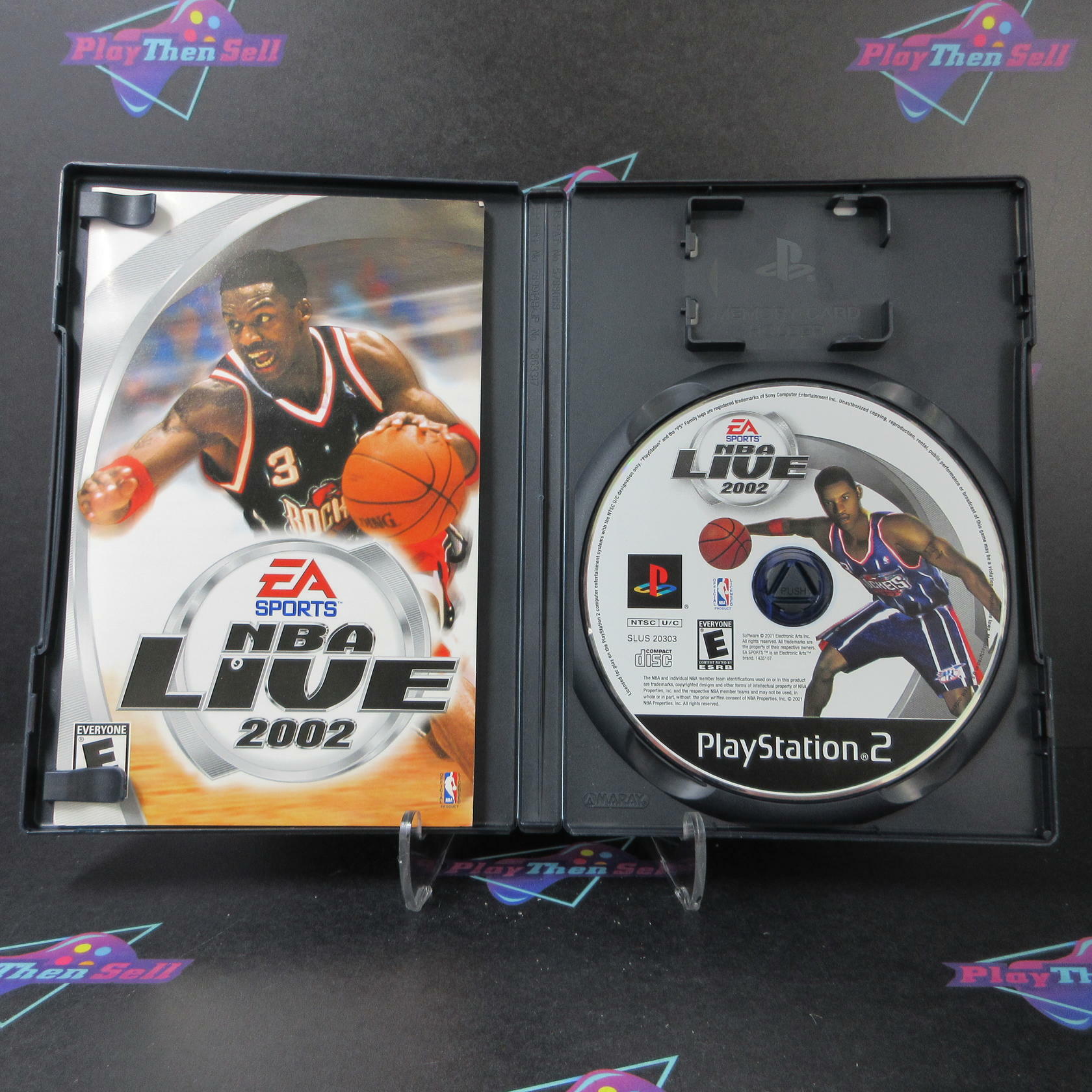 NBA Live 2002 + Reg Card PS2 PlayStation 2 MD Complete CIB - Very Good