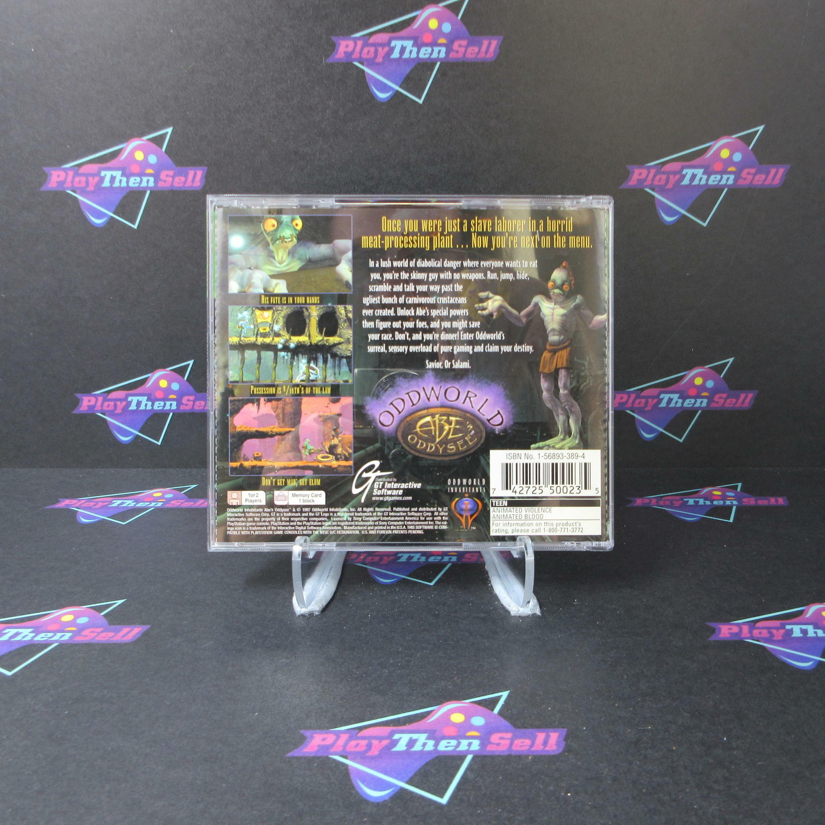 Oddworld Abe's Oddysee PS1 PlayStation 1 GH - Very Good