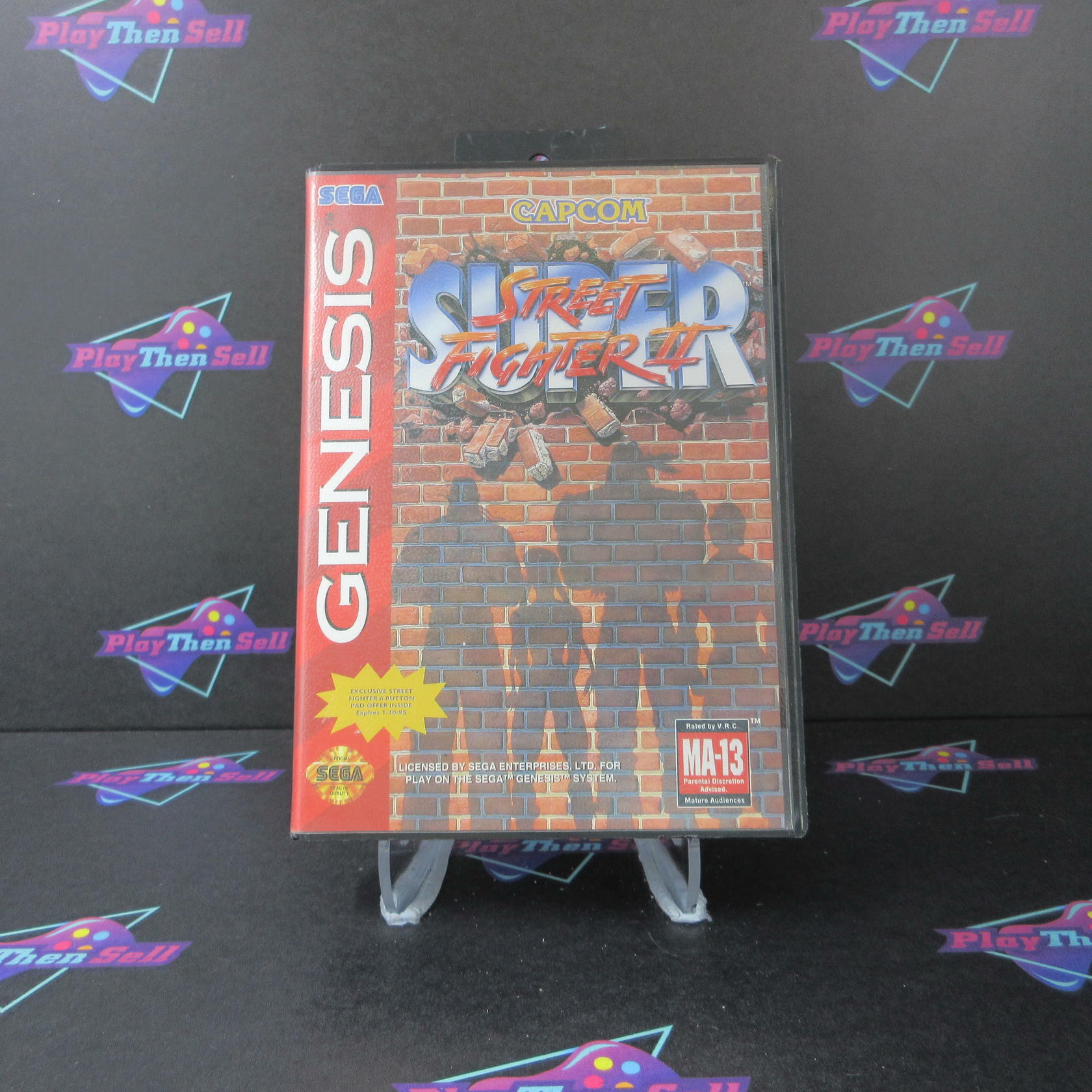 Super Street Fighter II Sega Genesis Boxed NM Authentic / Tested - Very Good