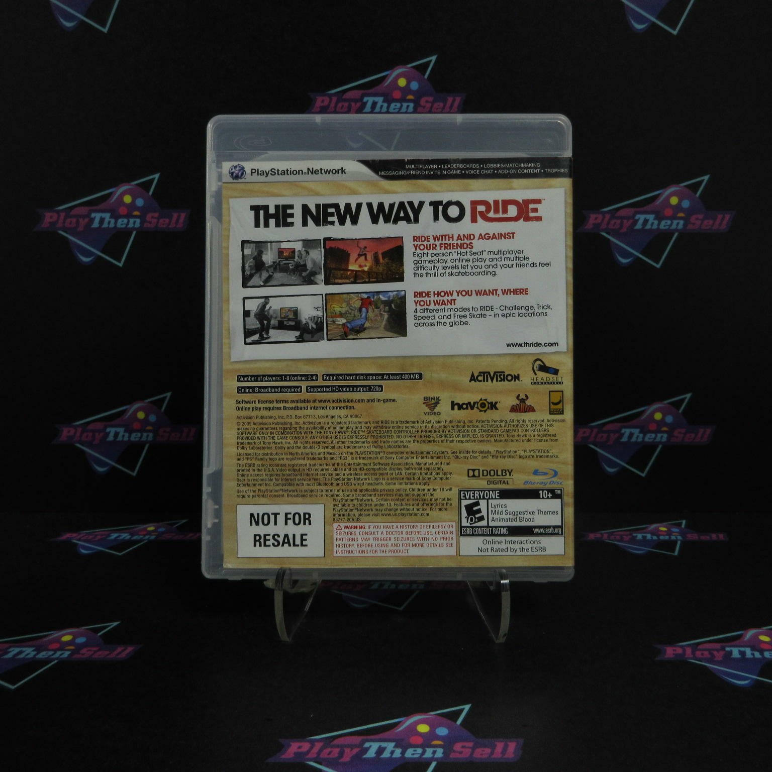 Tony Hawk Ride Software Only PlayStation 3 AD/DD/NM - Very Good