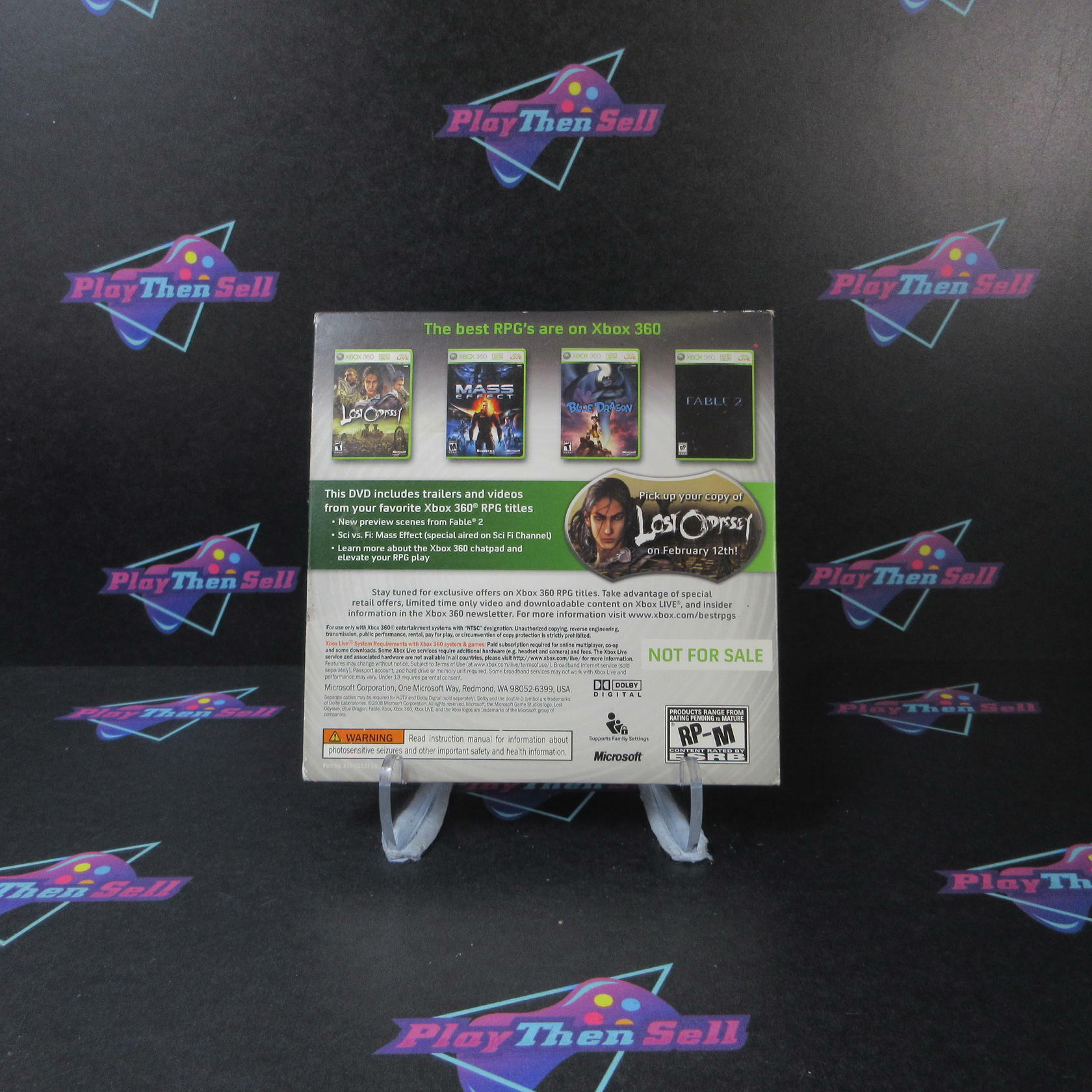 "The Best RPG's are on Xbox 360" Xbox 360 RPG Sampler Promo DVD Disc - Very Good