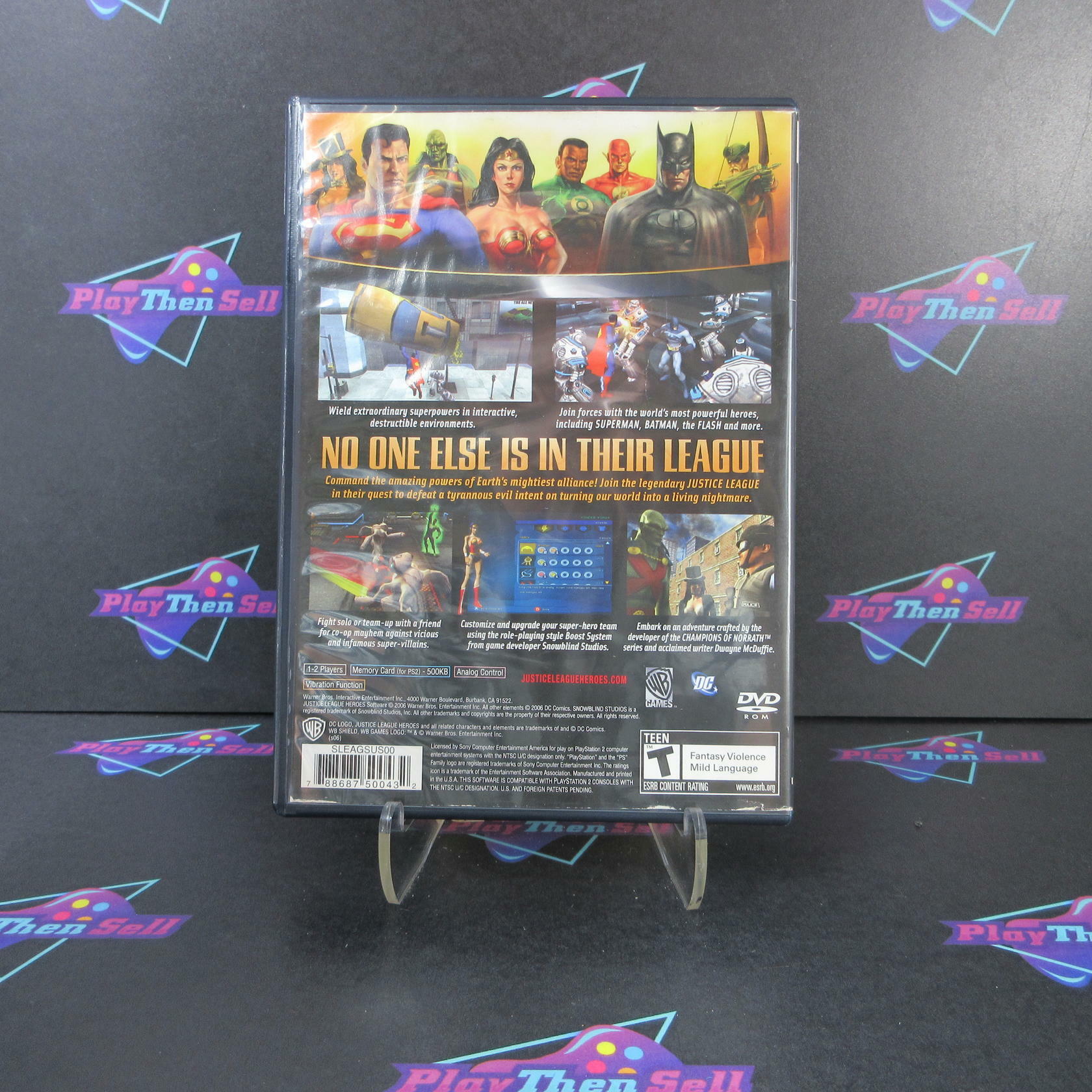 Justice League Heroes PS2 PlayStation 2 AD/NM - Very Good