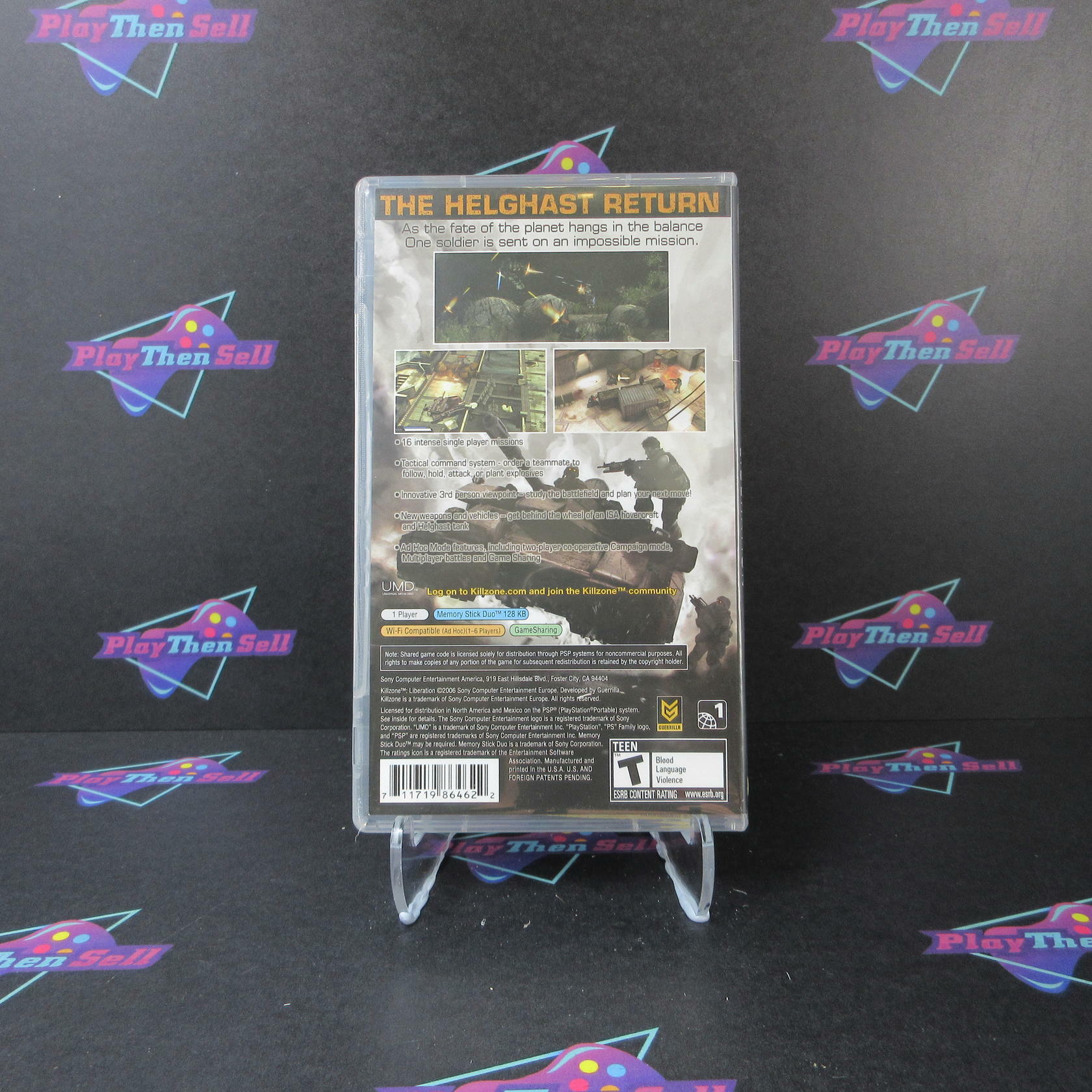 Killzone Liberation Sony PSP Clear UMD + Reg Card - Like New