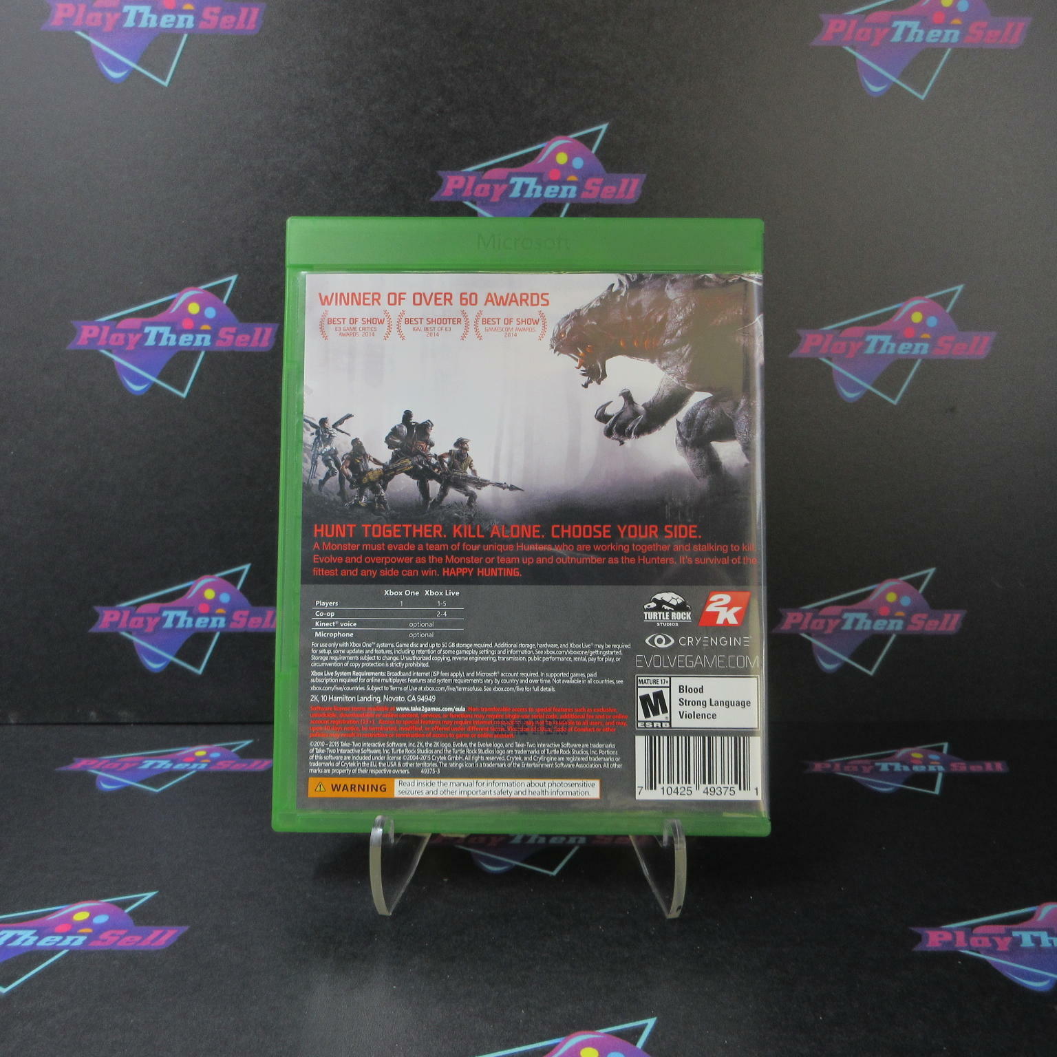 Evolve Xbox One + Sleeve - Like New