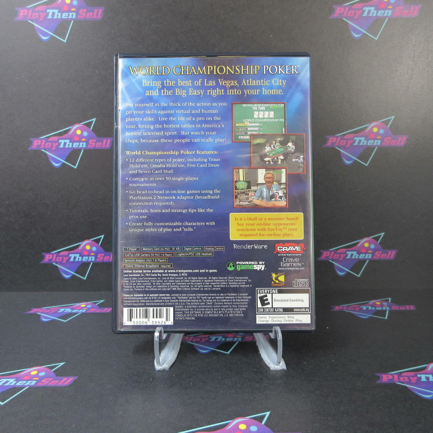 World Championship Poker PS2 PlayStation 2 - Very Good
