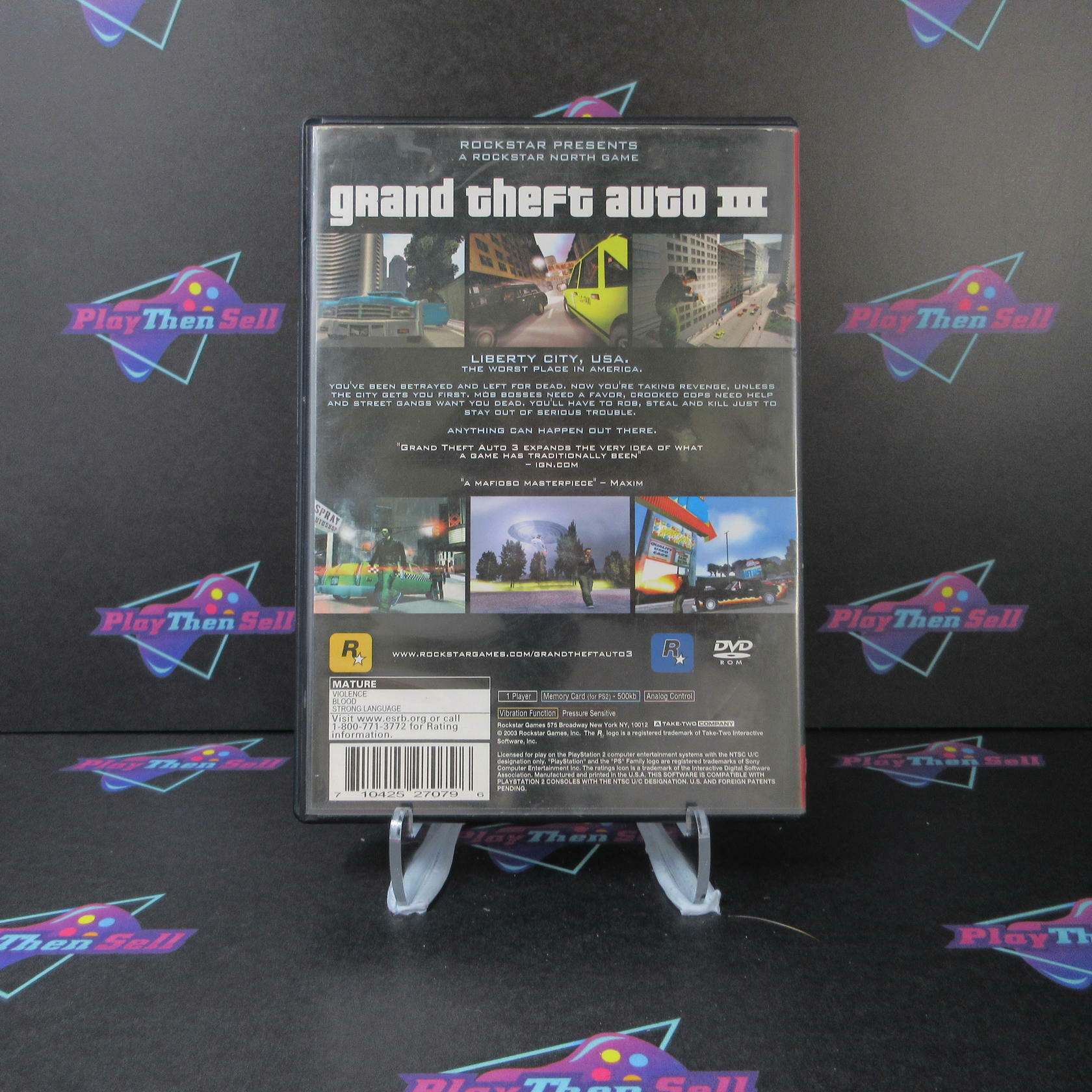 Grand Theft Auto III 3 GH PS2 PlayStation 2 AD Complete CIB - Very Good