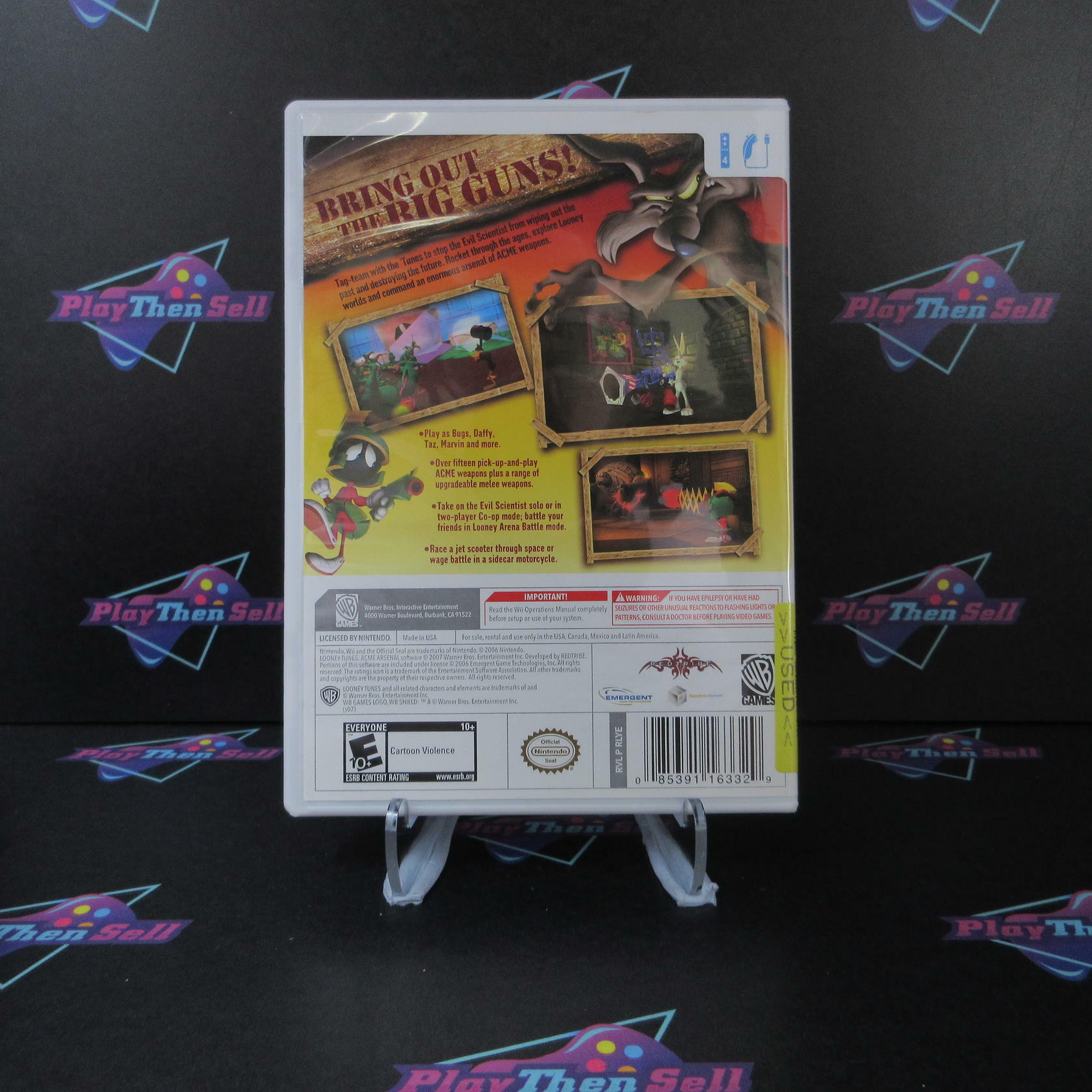 Looney Toons Acme Arsenal Nintendo Wii AD Complete CIB - Very Good