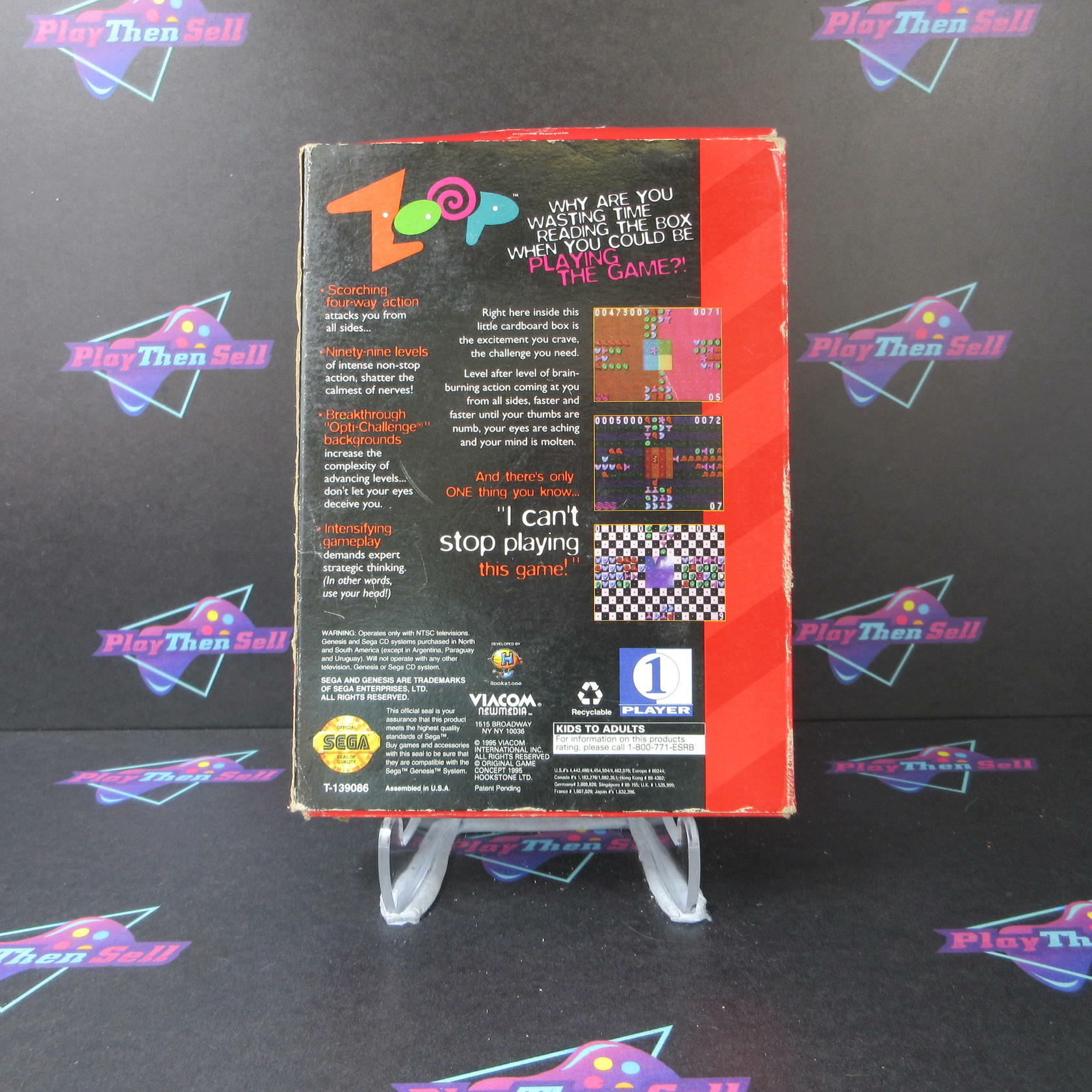 Zoop Sega Genesis Boxed AD Complete CIB - Very Good