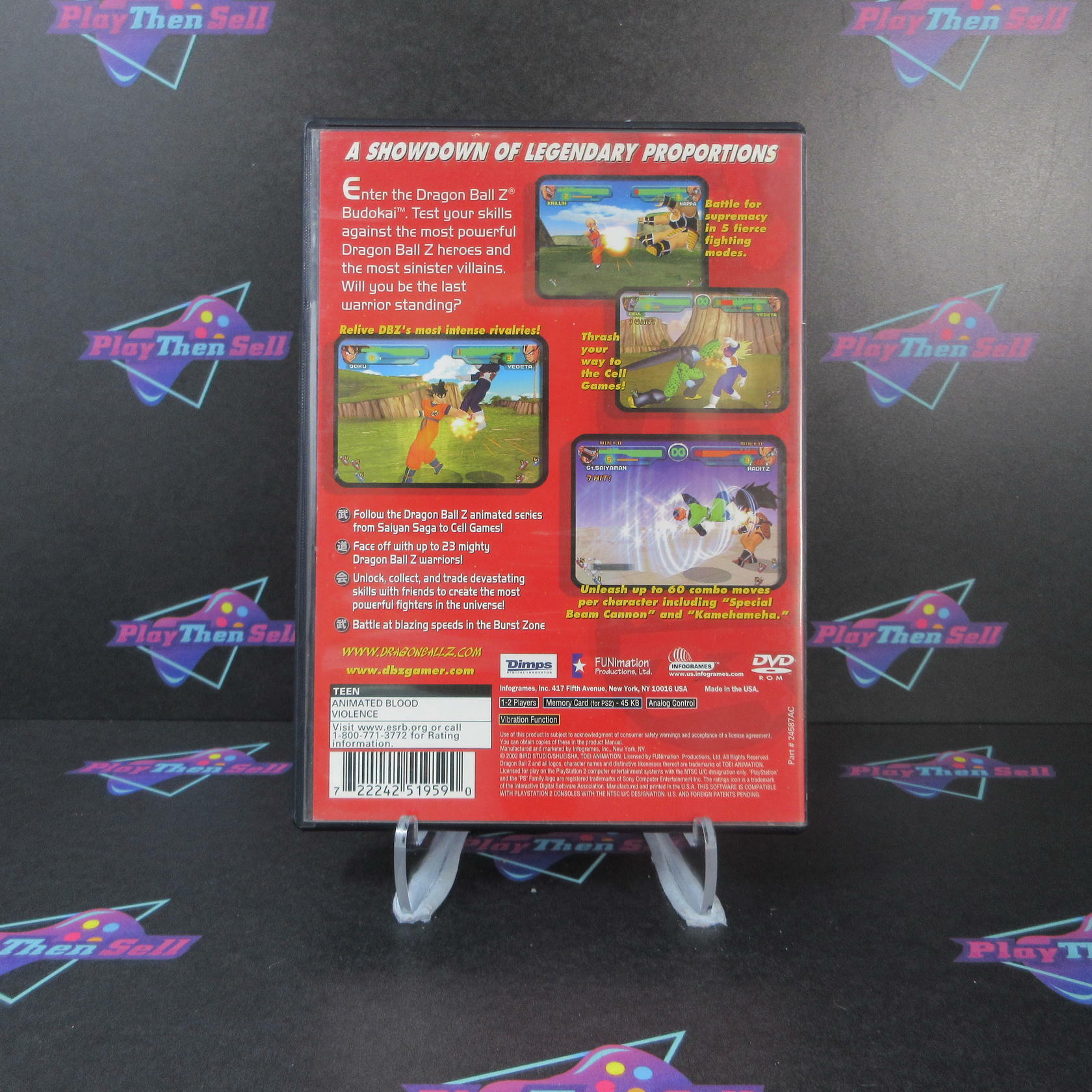 Dragon Ball Z Budokai PS2 PlayStation 2 - Very Good