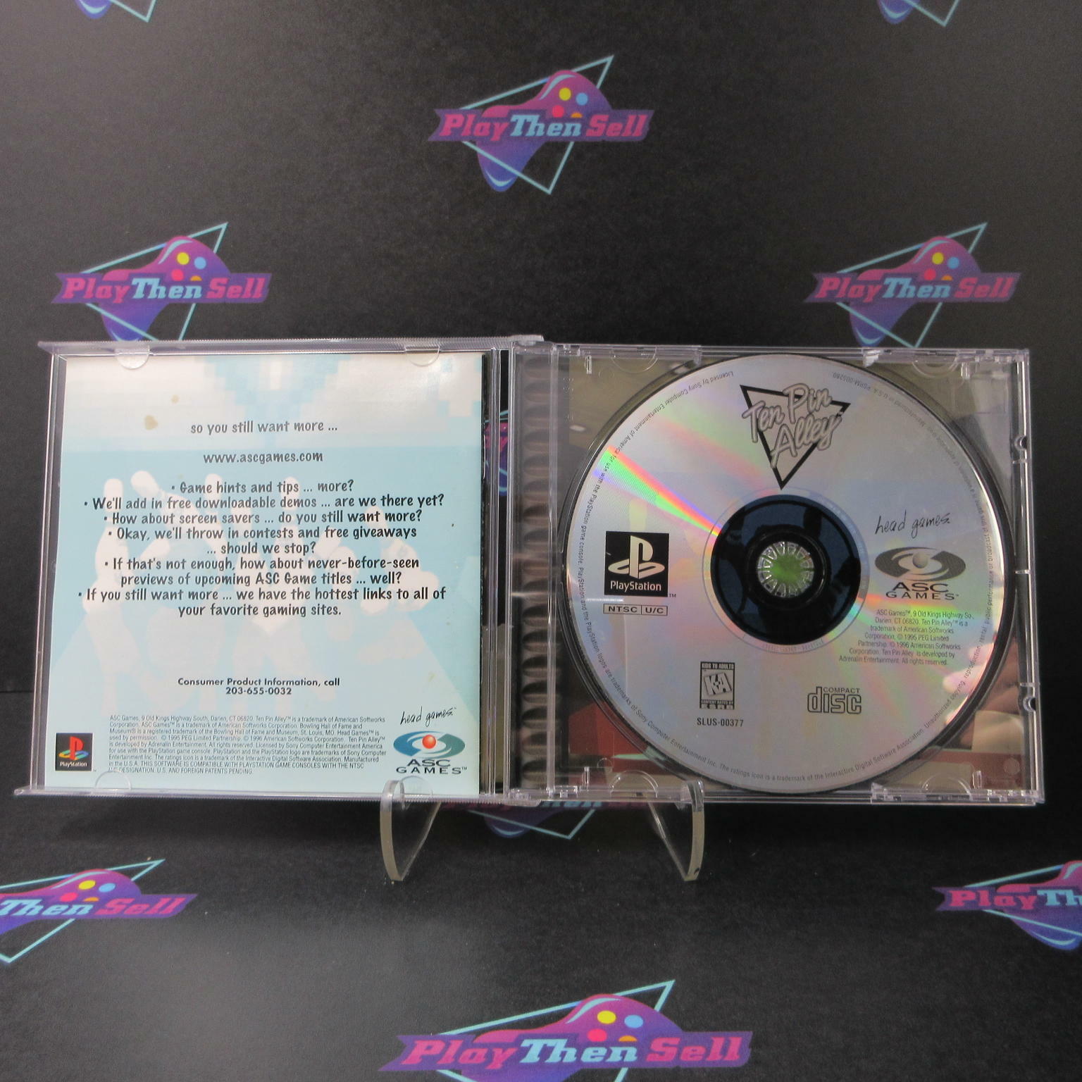 Ten Pin Alley PS1 PlayStation 1 MD Complete CIB - Very Good