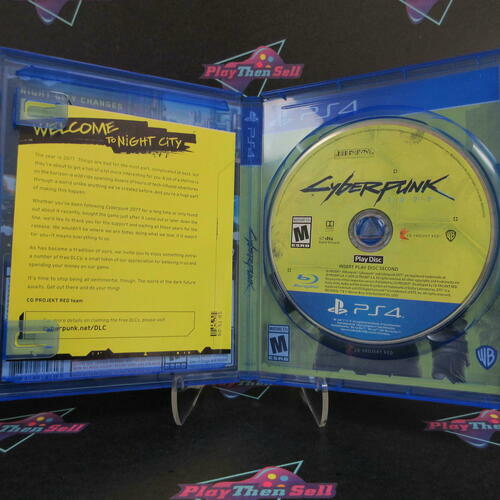 Cyberpunk 2077 PS4 PlayStation 4 + Sleeve/Stickers/Map - Like New